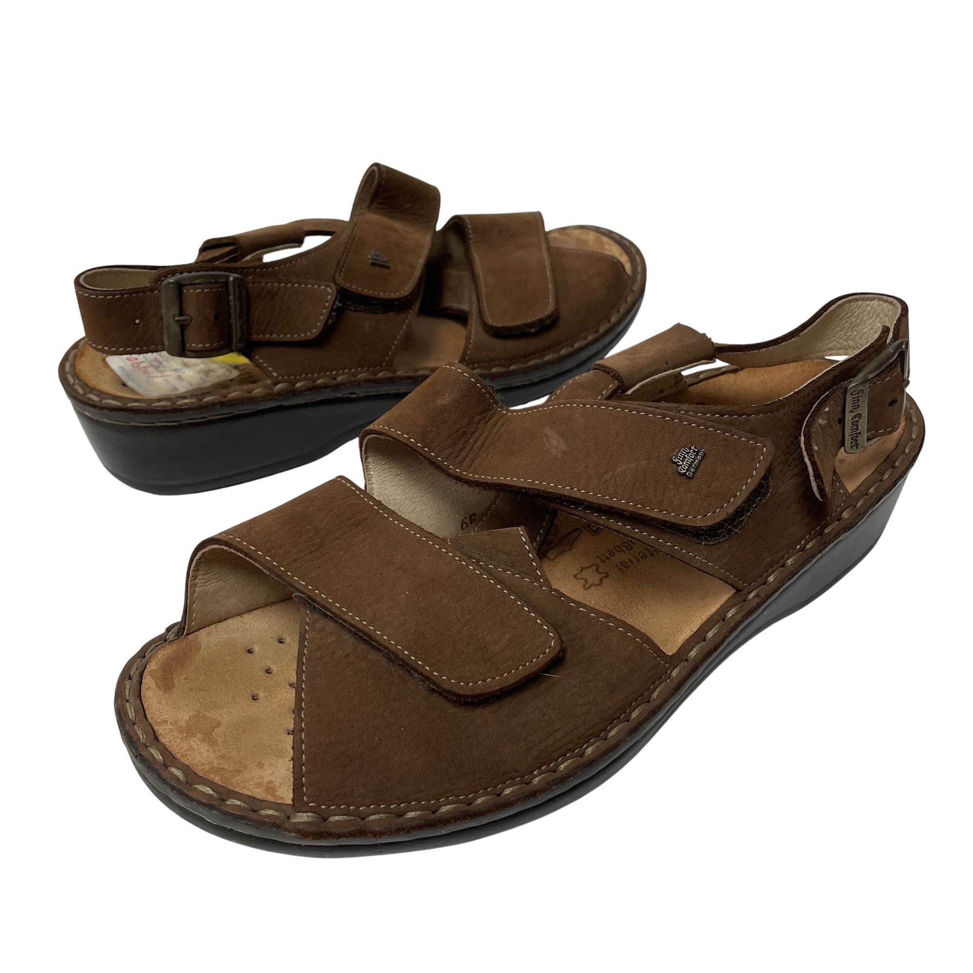 Finn Comfort JERSEY Sandals Nubuck Leather LOGO Sandals