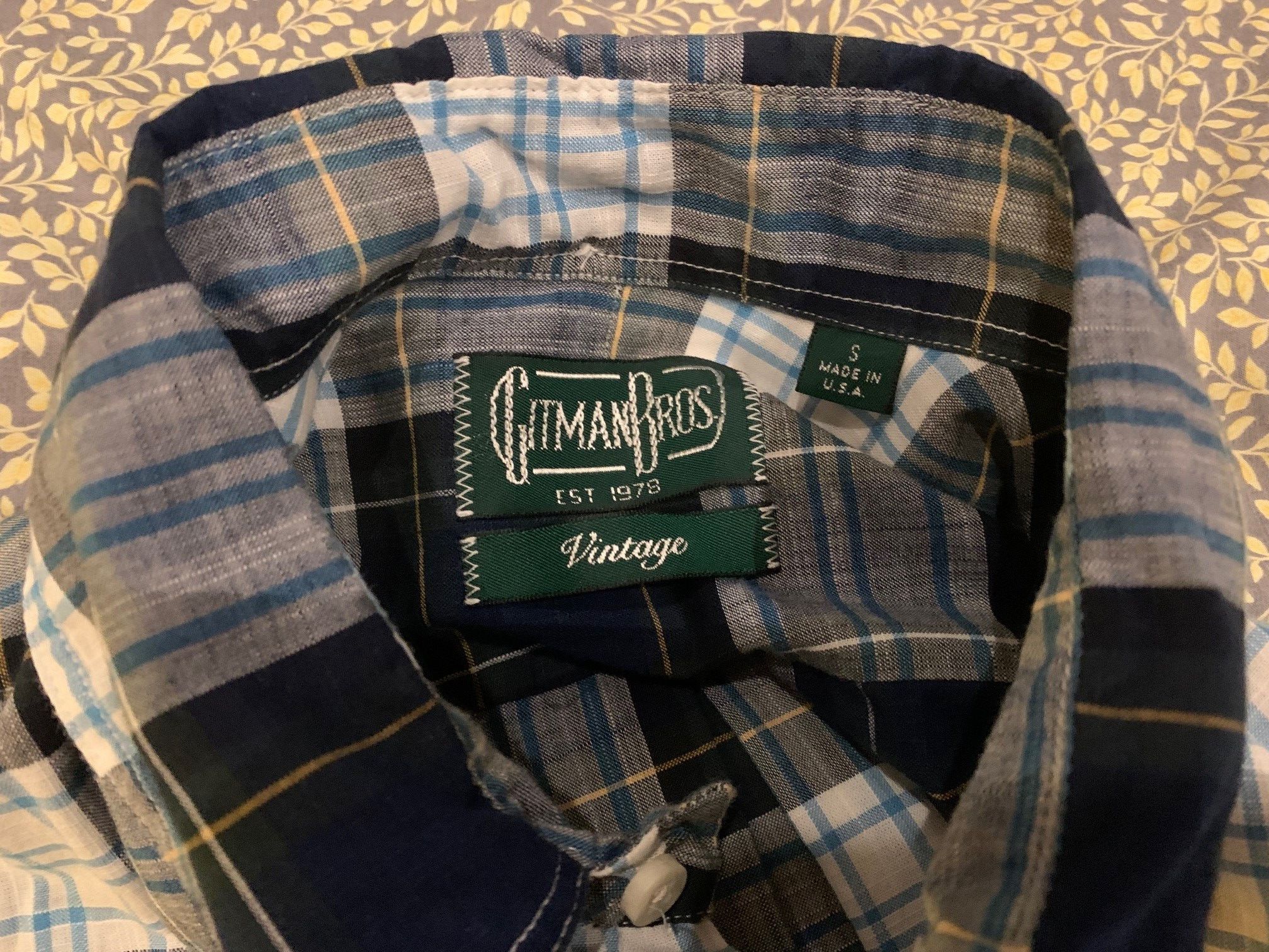Gitman Bros. Vintage Gitman Black Watch Plaid Lightweight Cotton Shirt Size US S / EU 44-46 / 1 - 8 Thumbnail