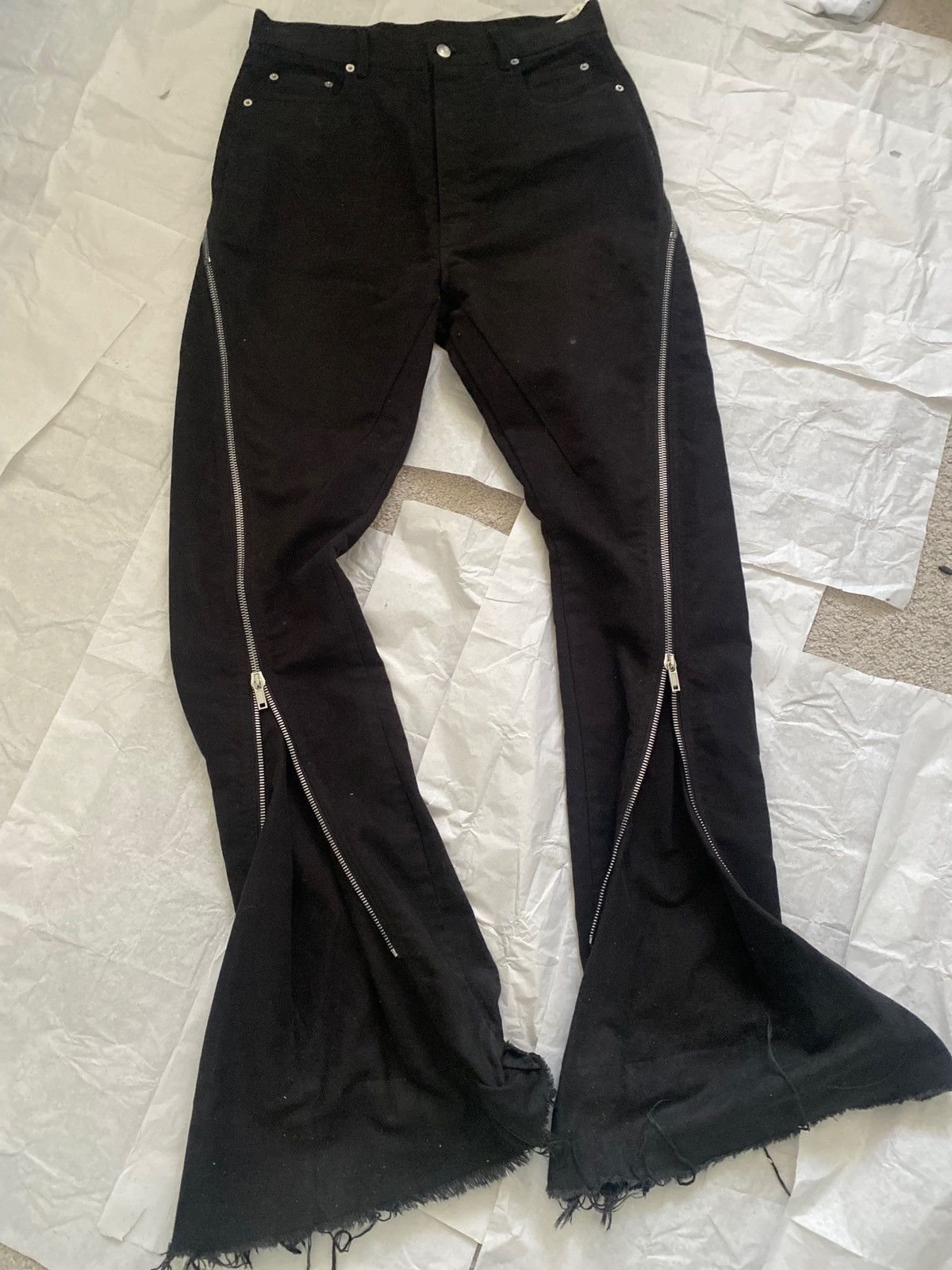 Rick Owens Rick owens banana cut bolan denim Size US 32 / EU 48 - 1 Thumbnail