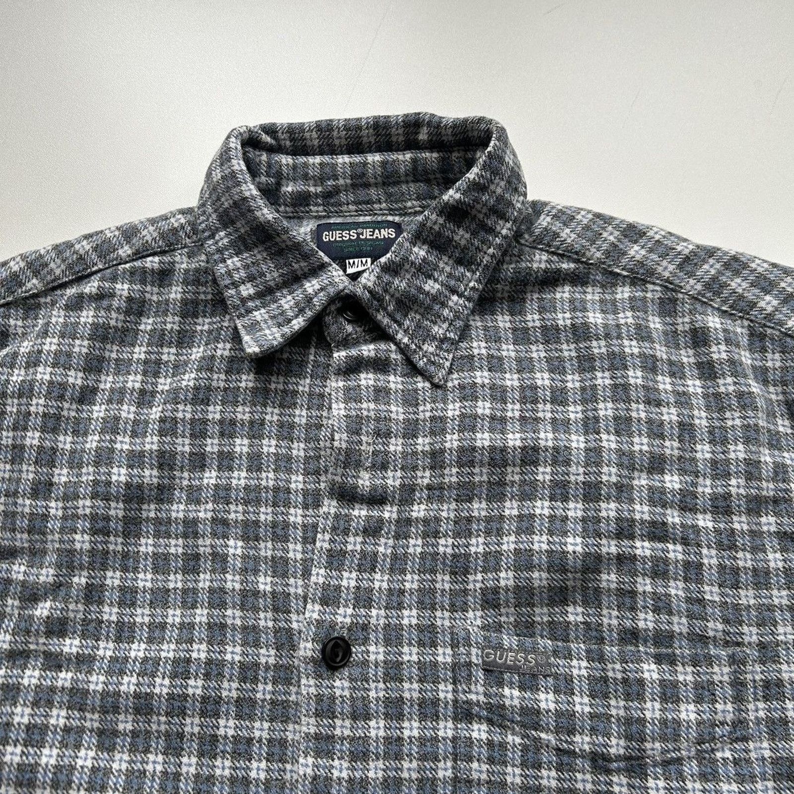 Guess × Vintage Vintage 90s Guess Plaid Checkered Button Up Shirt Medium USA Size US M / EU 48-50 / 2 - 3 Thumbnail