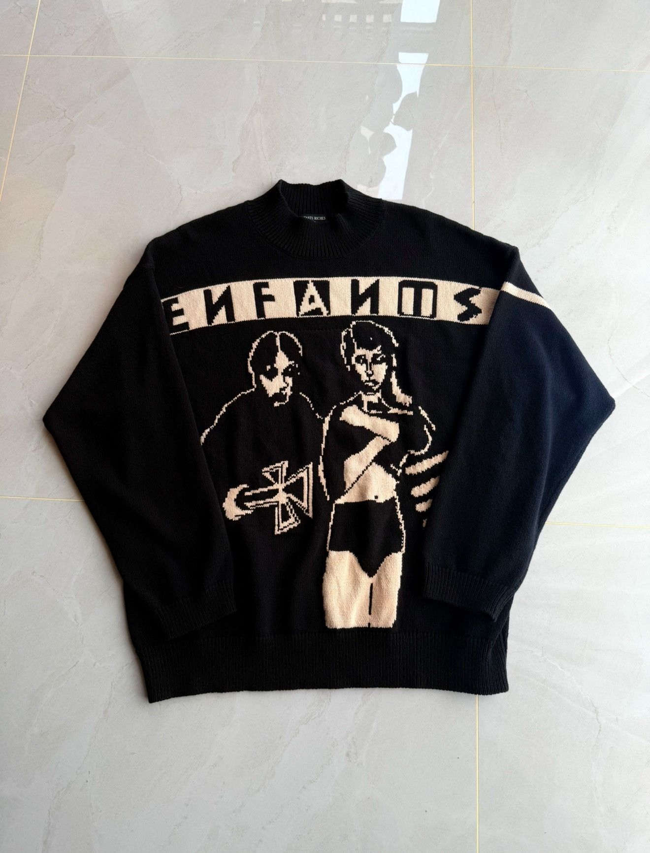 Enfants Riches Deprimes Enfants Riches Deprimes SS24 Goth Couple Knit Sz.L Size US L / EU 52-54 / 3 - 3 Thumbnail