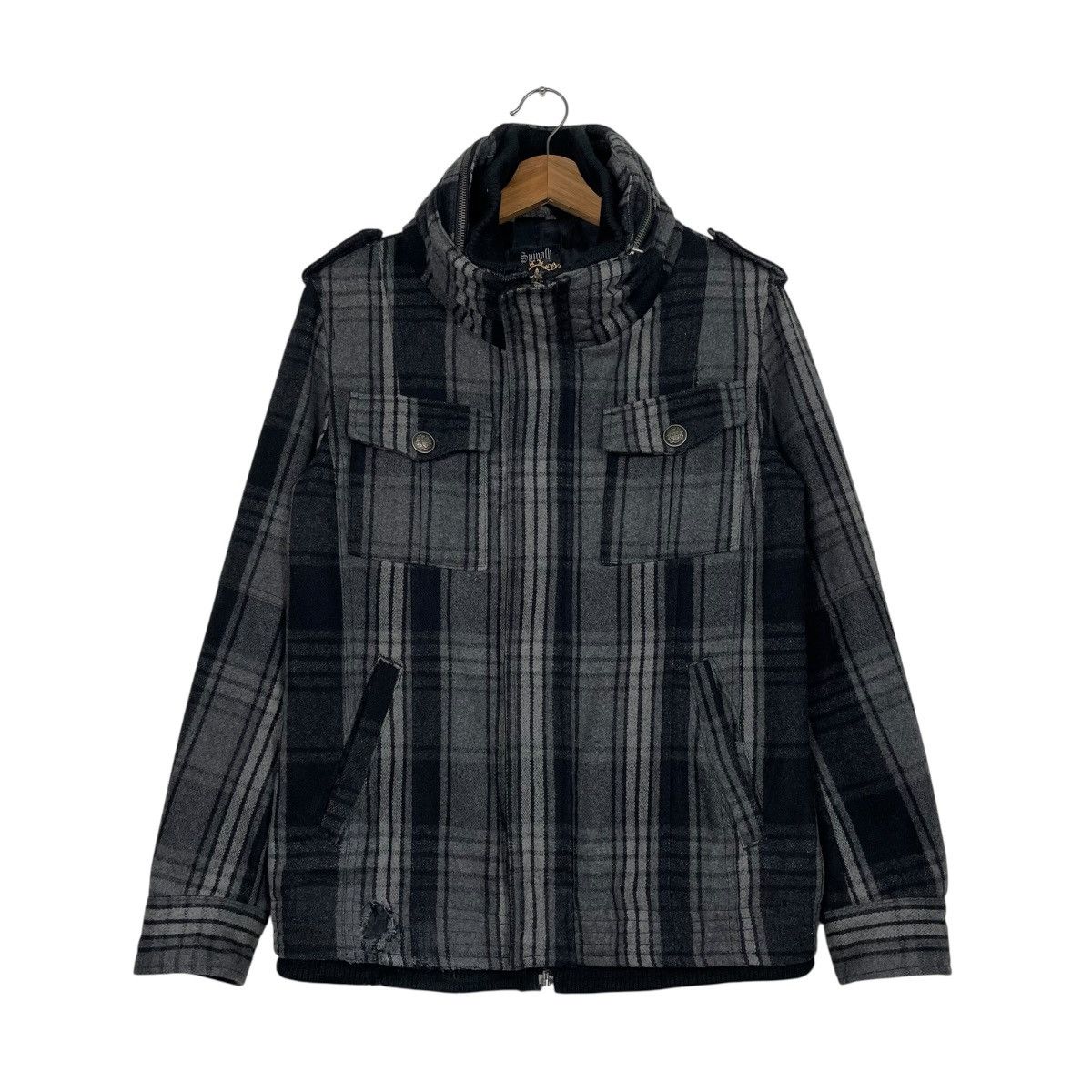 Spinash Japanese Brand Spinash Tartan Zipper Jacket Size US M / EU 48-50 / 2 - 1 Thumbnail