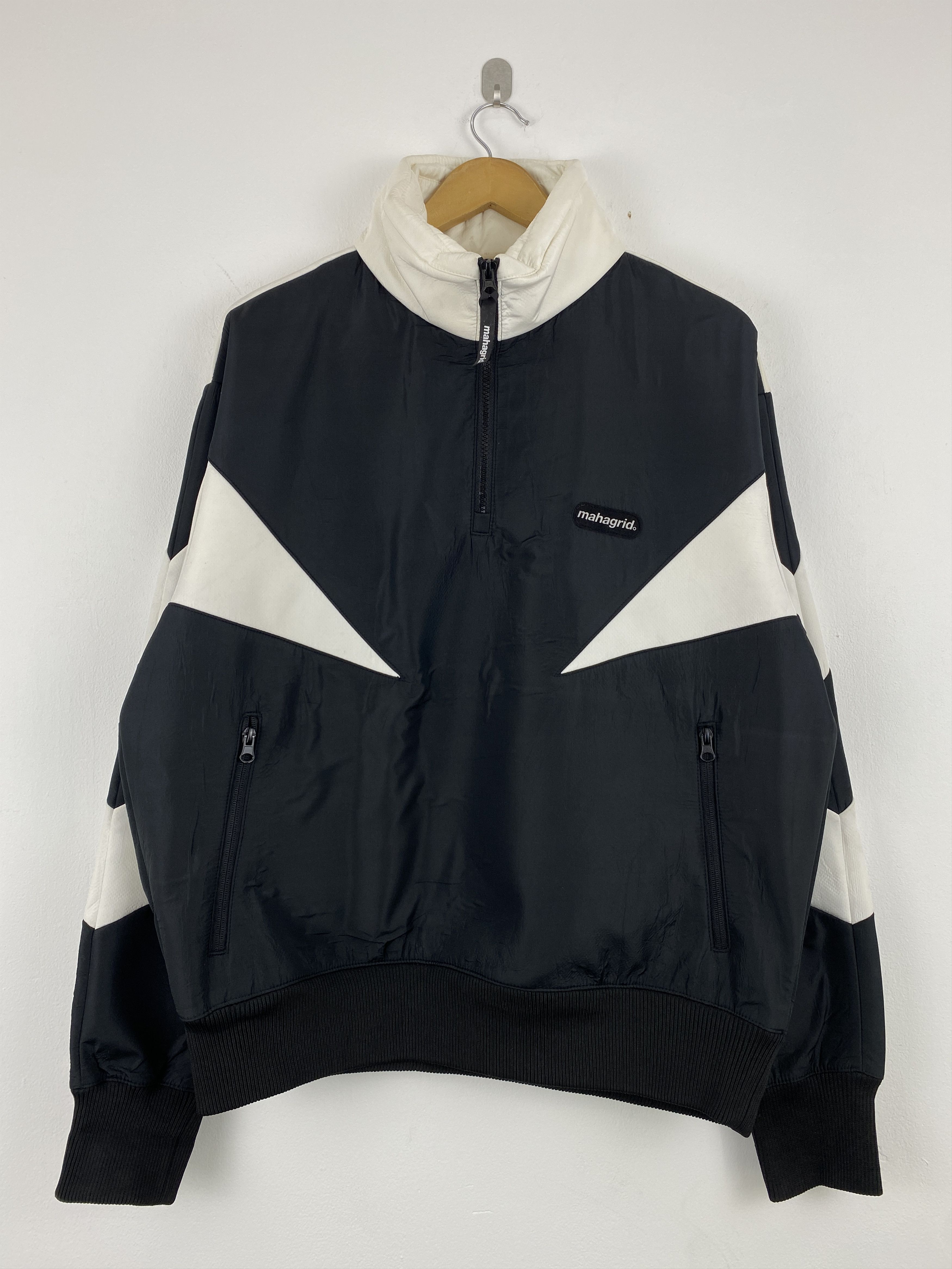 Japanese Brand Vintage Mahagrid Half Zipper Macan Heavy Jacket JA0139 Size US L / EU 52-54 / 3 - 3 Thumbnail