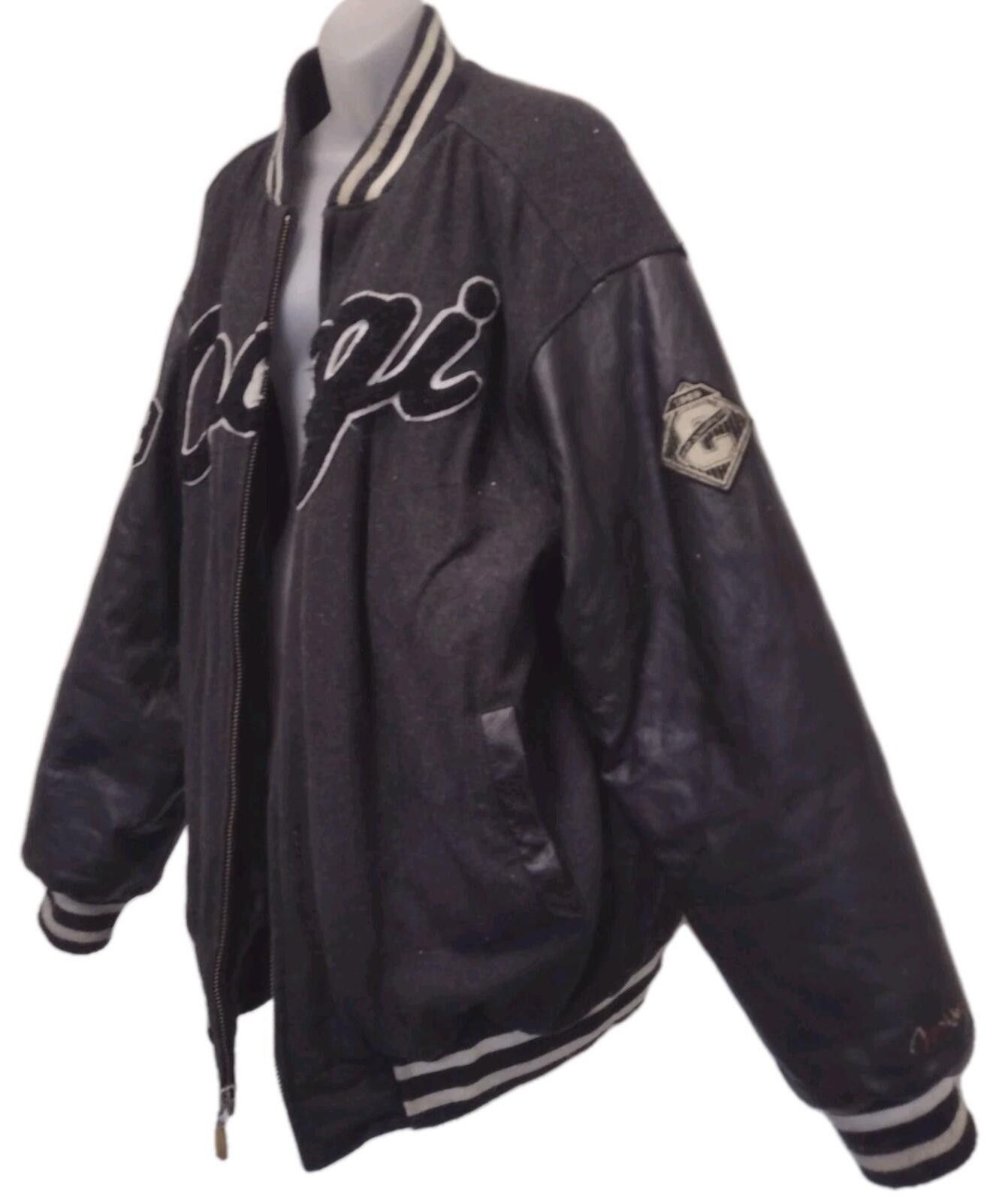 Coogi COOGI XXL Varsity Jacket Rainbow Stitch Script Logo Black Size US XXL / EU 58 / 5 - 5 Thumbnail