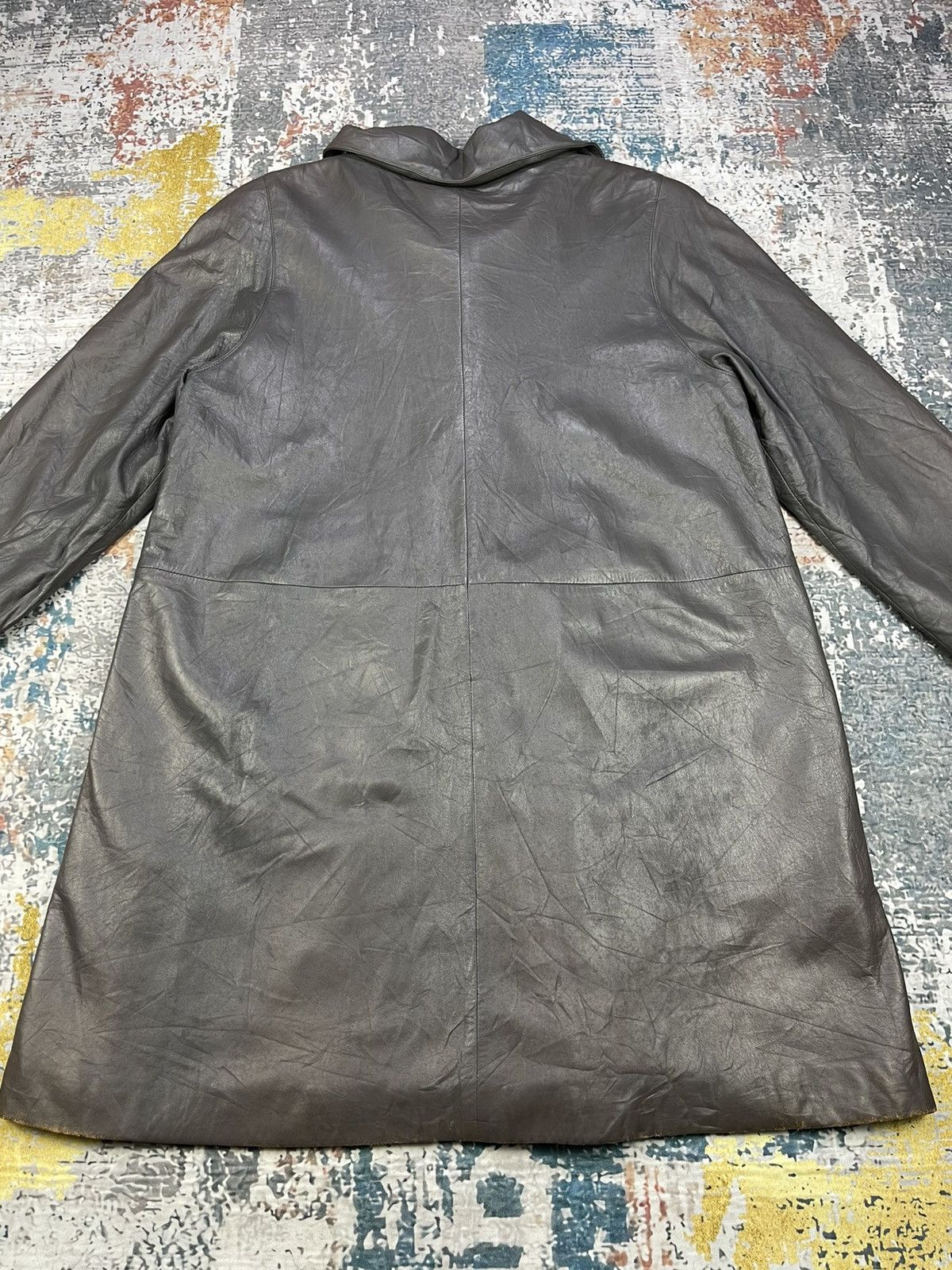 Tete Homme Vtg Katoh Kazutaka Distressed Leather Coats Size M / US 6-8 / IT 42-44 - 15 Thumbnail