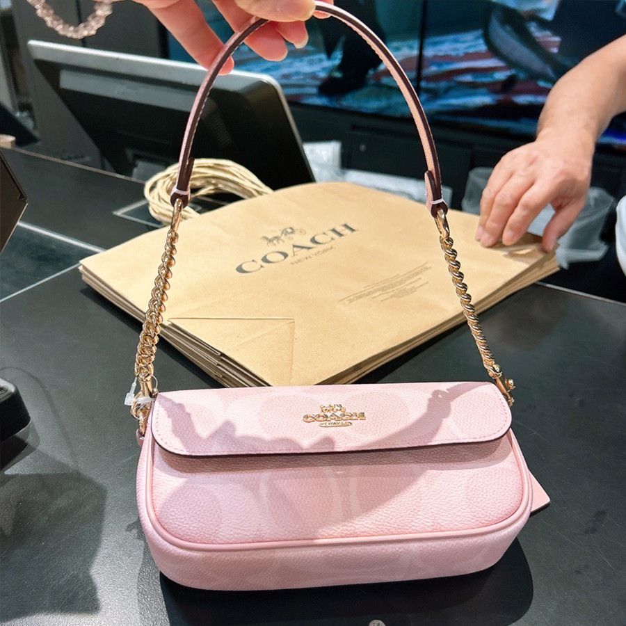 Coach Hailey Flap Bag In Signature Canvas CAN70 Size ONE SIZE - 4 Thumbnail