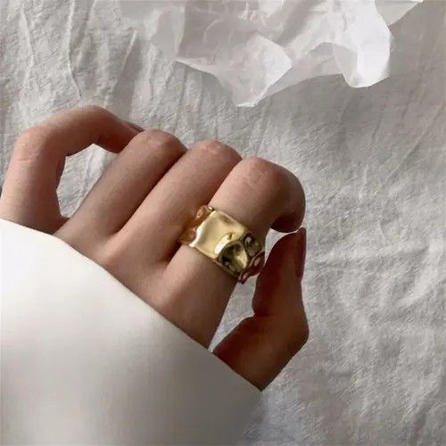 Other Concave Convex Irregular Surface Ring Size ONE SIZE - 3 Thumbnail