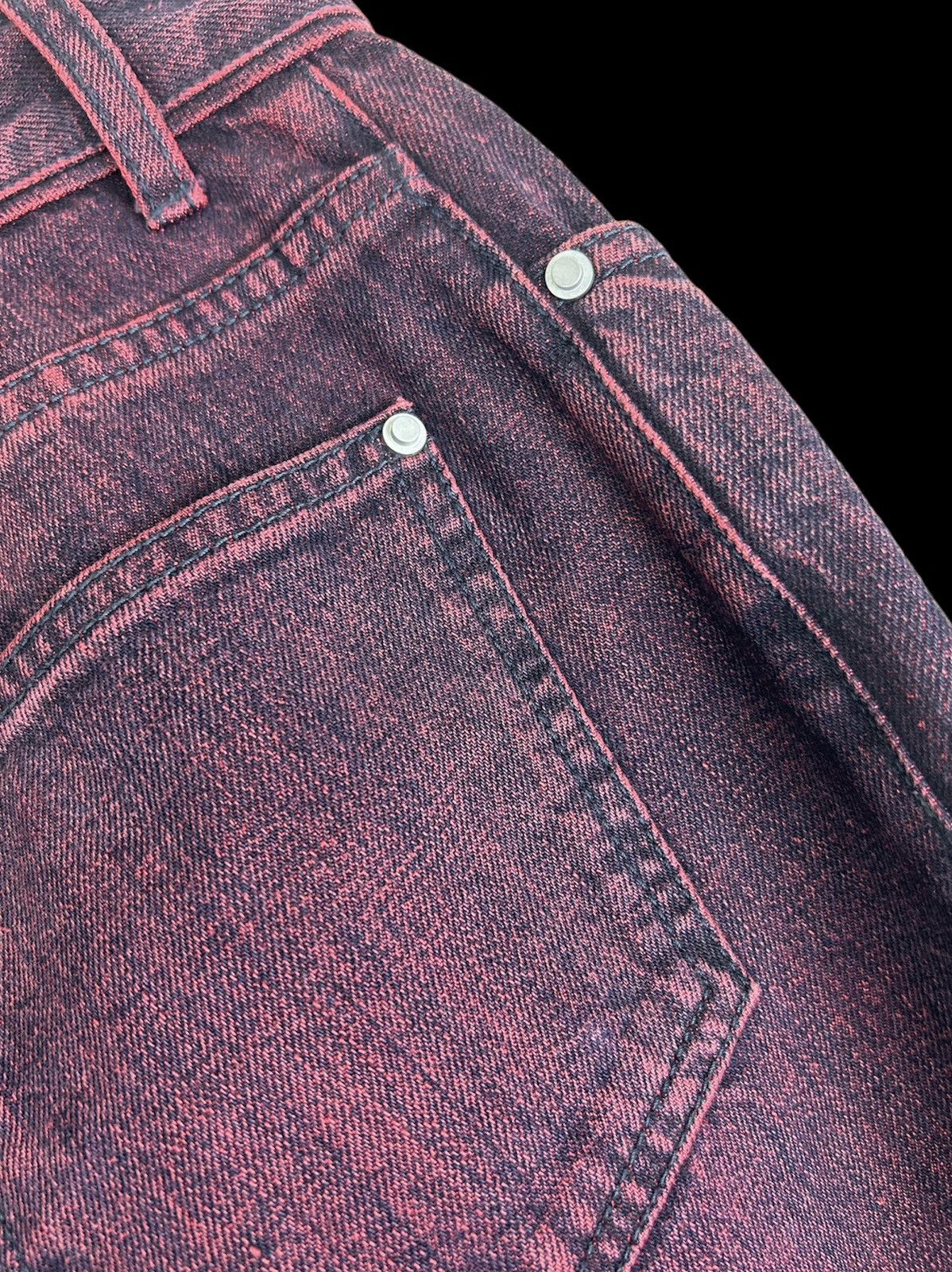 Balenciaga Super Rare Balenciaga 2012 Red Washed Denim Size US 29 - 8 Thumbnail
