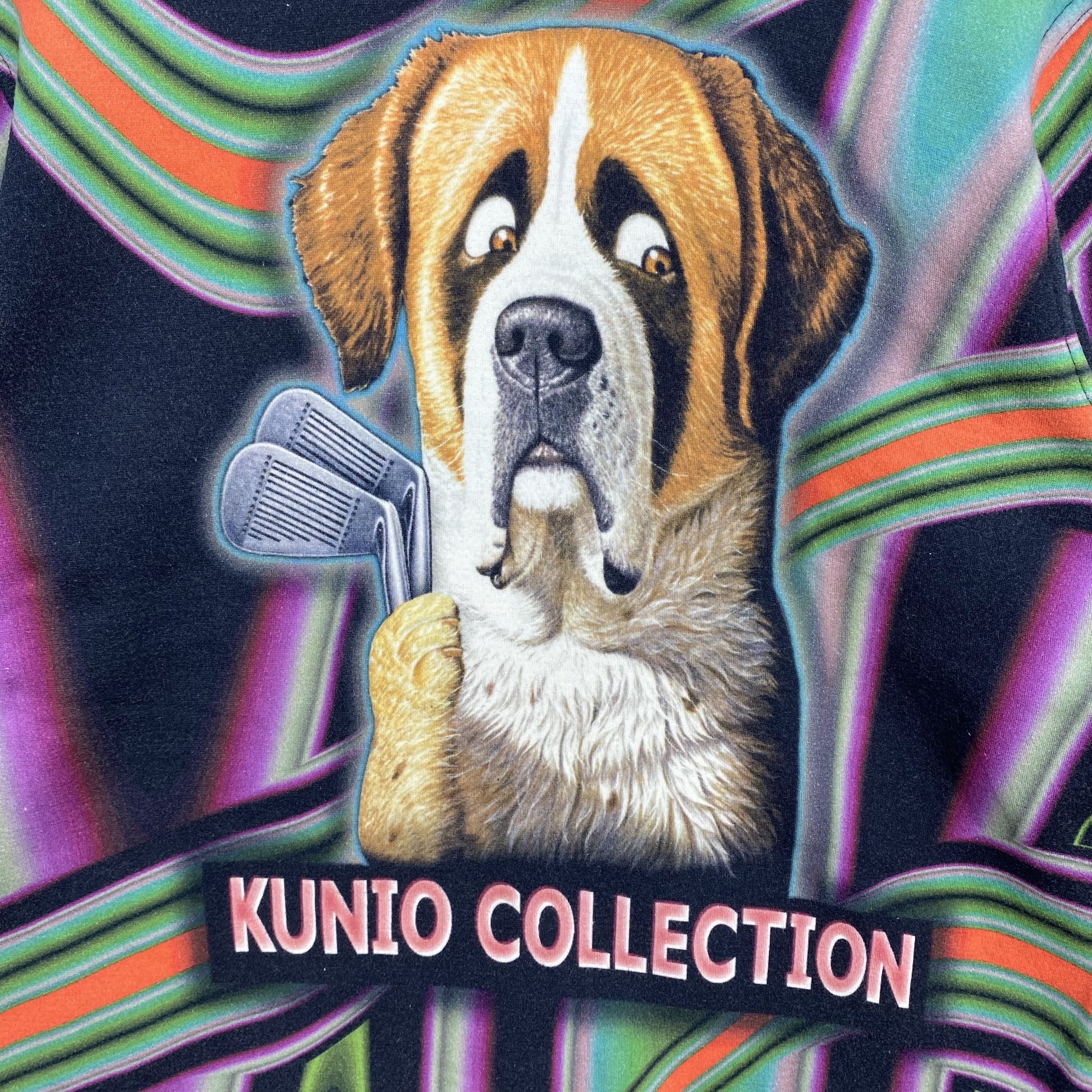 Vintage Y2K AOP Kunio Sato Pullover Sweatshirt Dog Golf Art