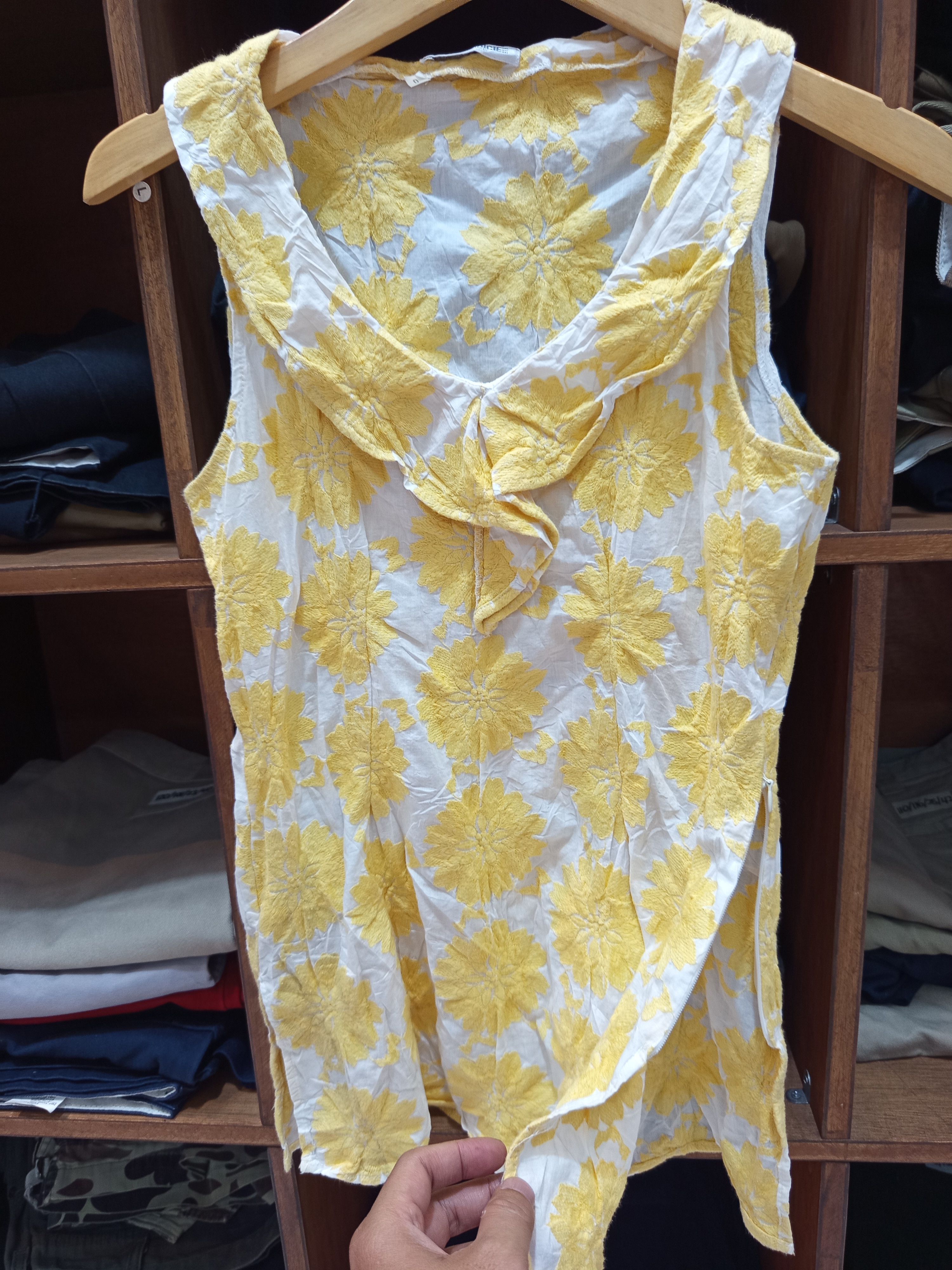 Vintage Nara Camicie Floral Sleeveless Blouse Size S / US 4 / IT 40 - 5 Thumbnail