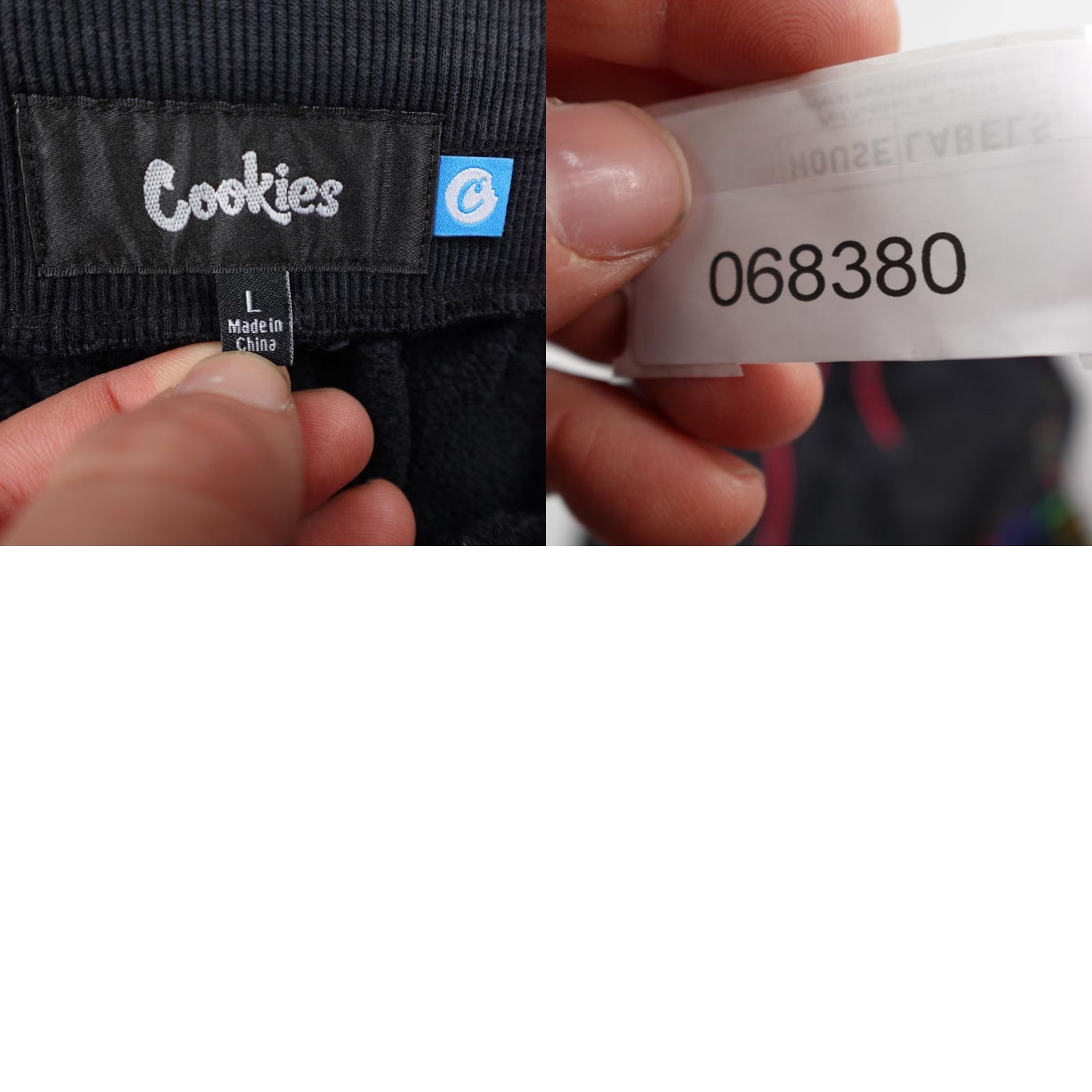Vintage Cookies SF Shorts Mens Large Black Sweats Rainbow Logo Joggers Cannabis Stoner Size US 33 - 8 Thumbnail