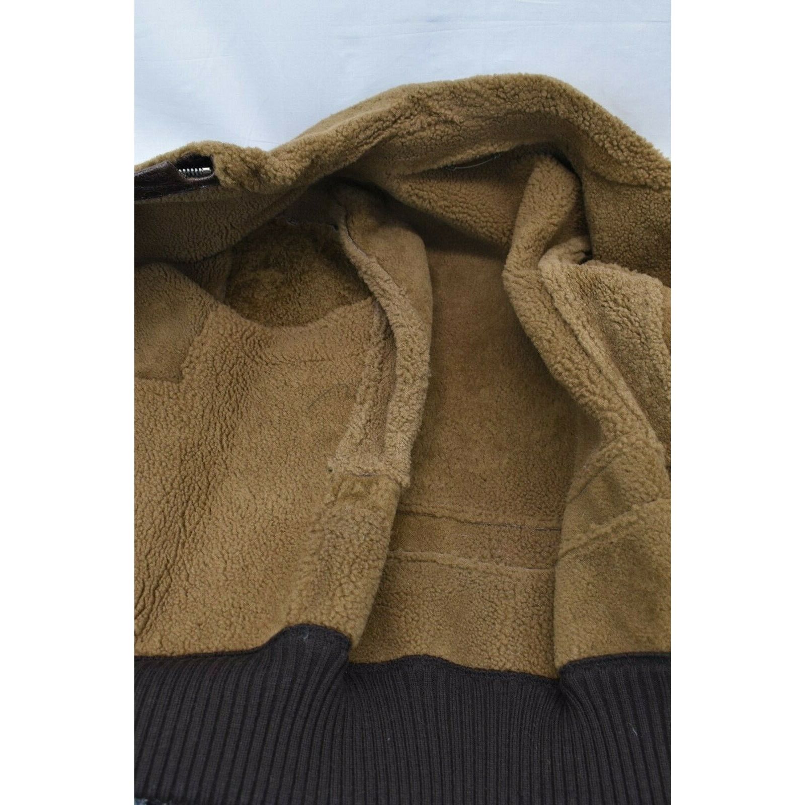Dolce & Gabbana DOLCE GABBANA BROWN LEATHER BOMBER SHEARLING JACKET 54 44 Size US L / EU 52-54 / 3 - 10 Thumbnail