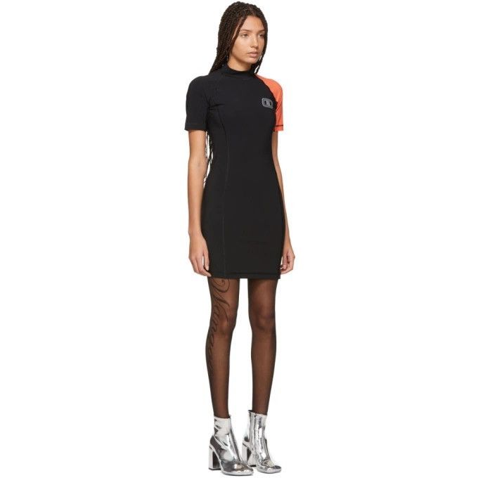 T by Alexander Wang alexanderwang.t Black and Orange Swim Dress Size S / US 4 / IT 40 - 5 Thumbnail
