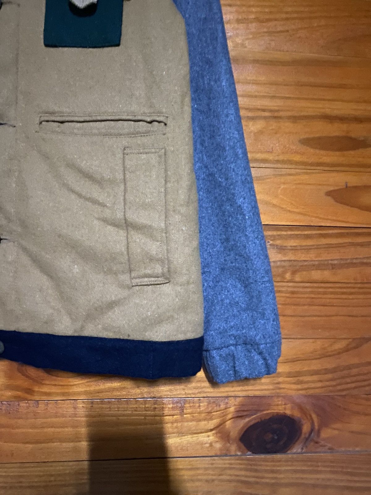 go slow caravan GO SLOW CARAVAN Patchwork Wool Jacket – Vintage Japanese Size US XS / EU 42 / 0 - 8 Thumbnail
