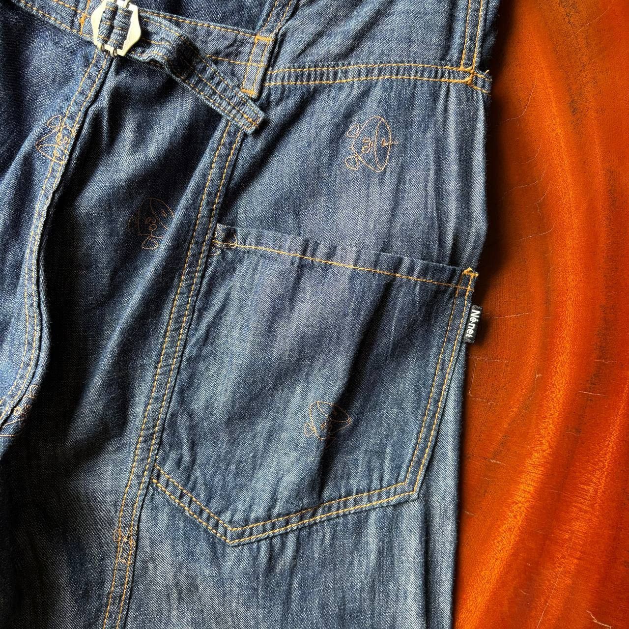 Ne-Net Ne-Net By Issey Miyake Embroidered Indigo Dye Jeans Pants Size US 30 / EU 46 - 8 Thumbnail