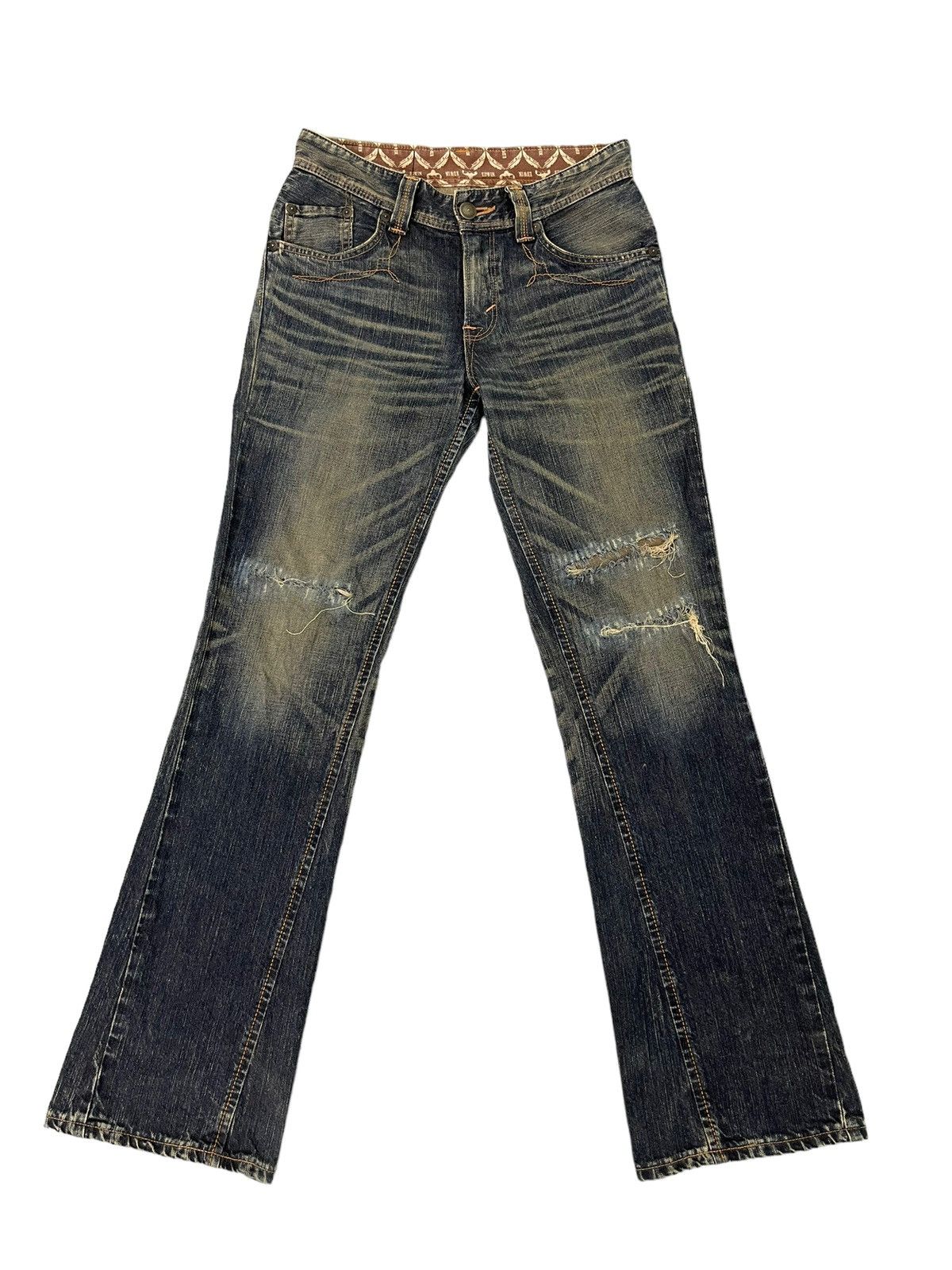 Edwin Flare Jeans Edwin Native Japan Distress Boot Cut 7🟦2 Size US 30 / EU 46 - 2 Thumbnail