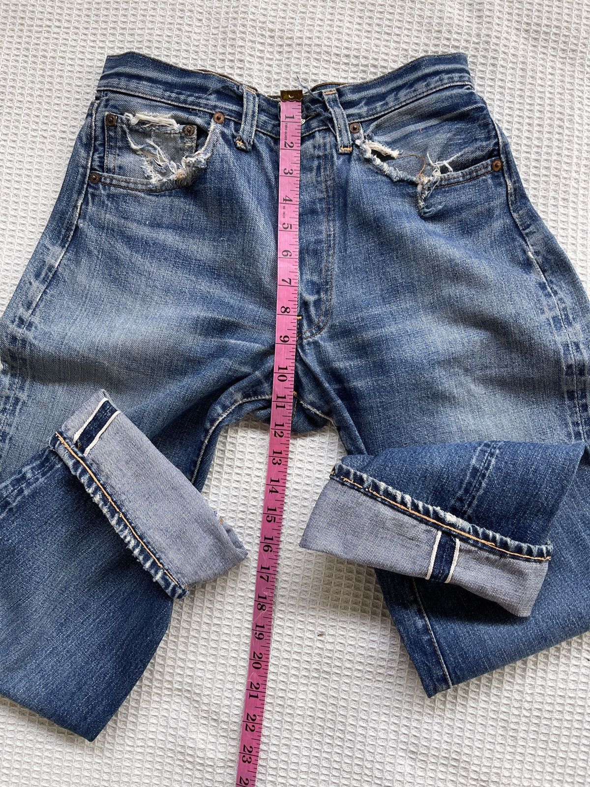 Levi's True Vintage🔥60s Levis 501 Big E Hidden Rivet Selvedge Jeans Size US 30 / EU 46 - 25 Thumbnail