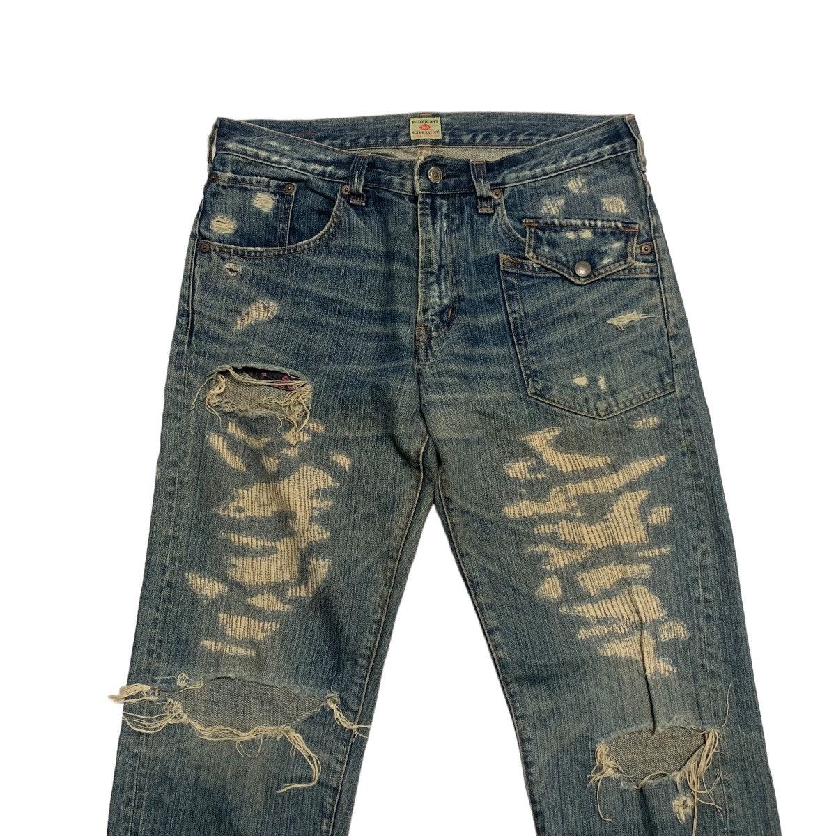 Japanese Brand RNA Distressed Style Jeans Size US 34 / EU 50 - 3 Thumbnail