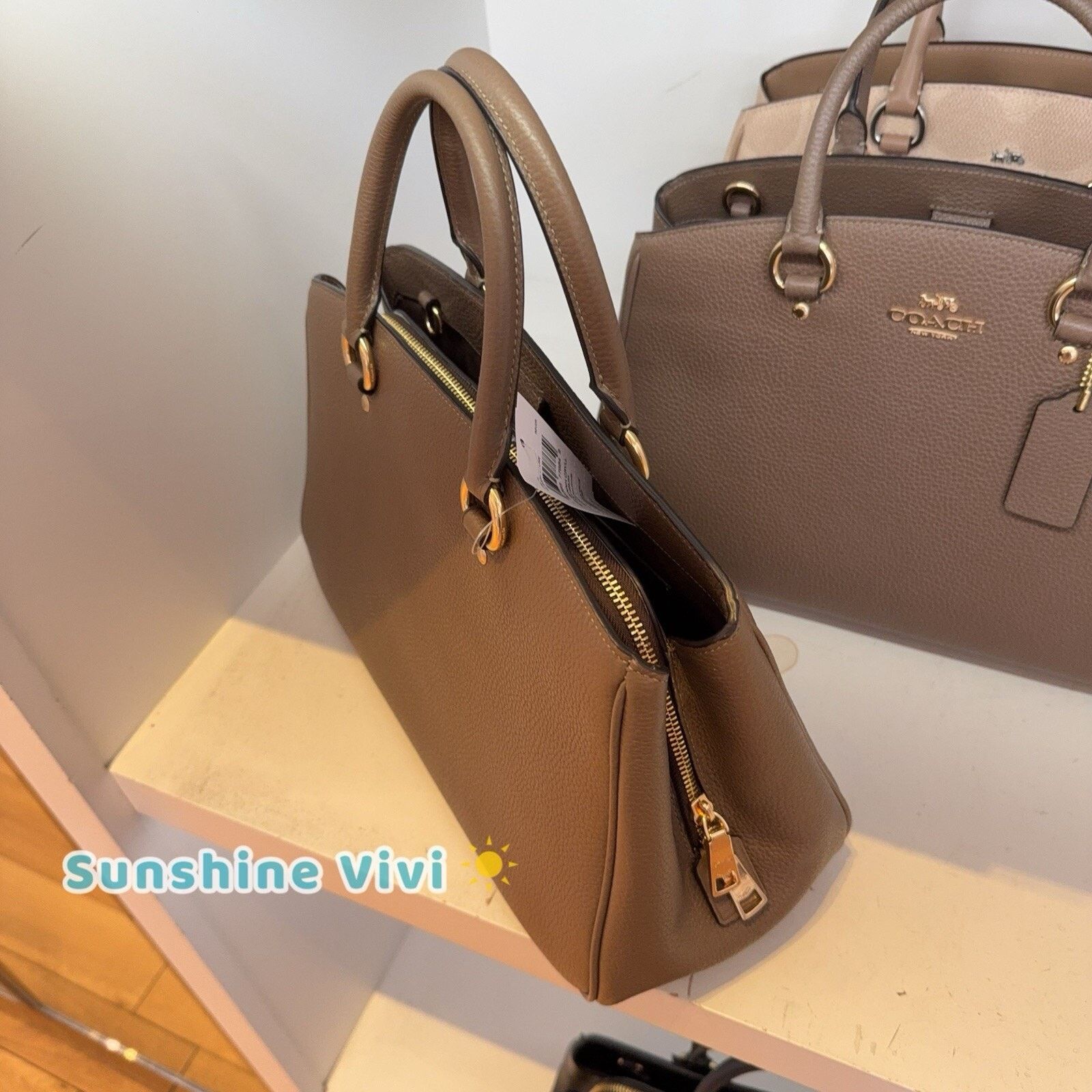 Coach NWT Coach Savannah Leather Carryall Satchel Bag CAL56 Size ONE SIZE - 3 Thumbnail