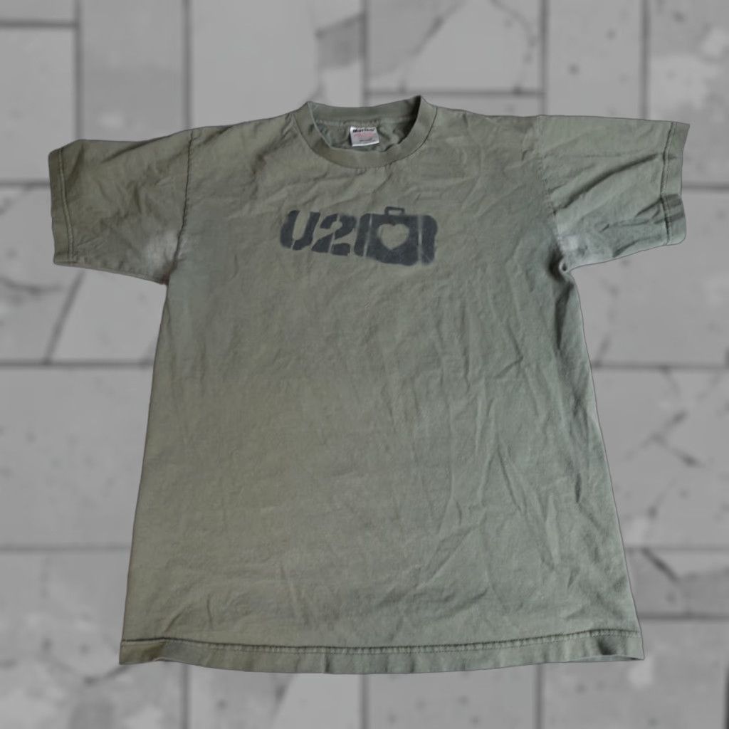 Murano VINTAGE U2 Shirt Small Green Olive Double Sided Tour Elevation 2001 Size US S / EU 44-46 / 1 - 1 Thumbnail