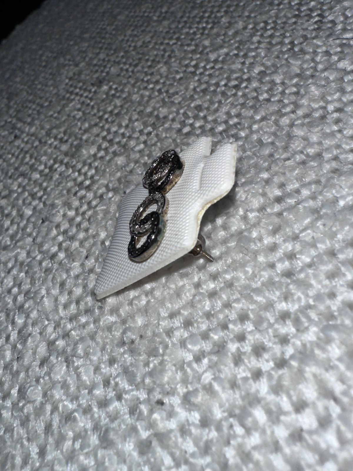 Vintage Extremely RARE, CUSTOM Black and White Diamond Earrings Size ONE SIZE - 8 Thumbnail