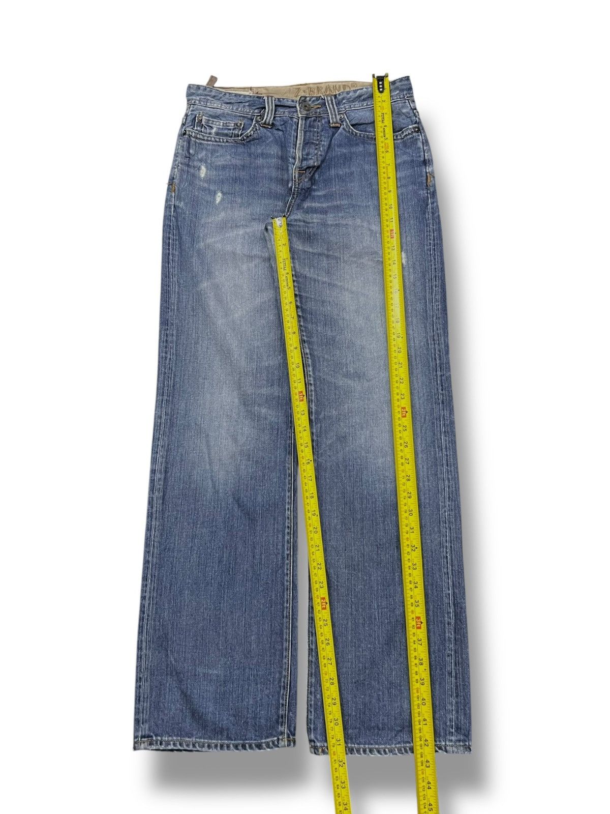 Japanese Brand Vintage Z-Brand - Faded Wash, Distressed Denim Size US 32 / EU 48 - 16 Thumbnail