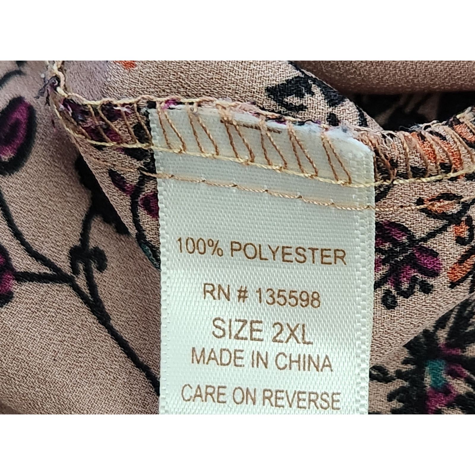 Other Liberty Love Multicolor Floral Bell Sleeve Top 2XL Plus Size XXL / US 16-18 / IT 52-54 - 7 Thumbnail