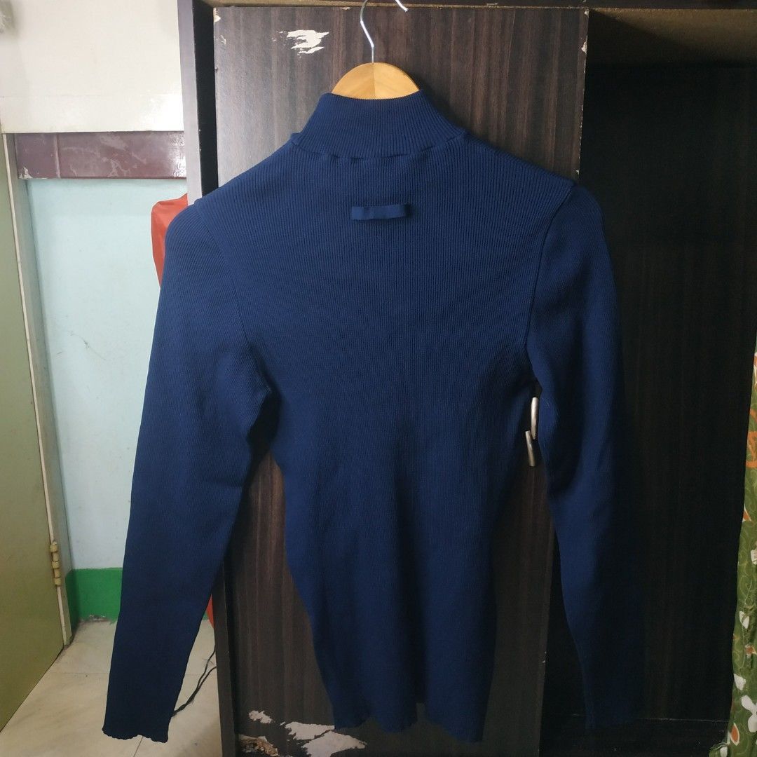 Vintage Jean Paul Gaultier Maille - Plain Longsleeve Turtleneck Size XL / US 12-14 / IT 48-50 - 2 Thumbnail
