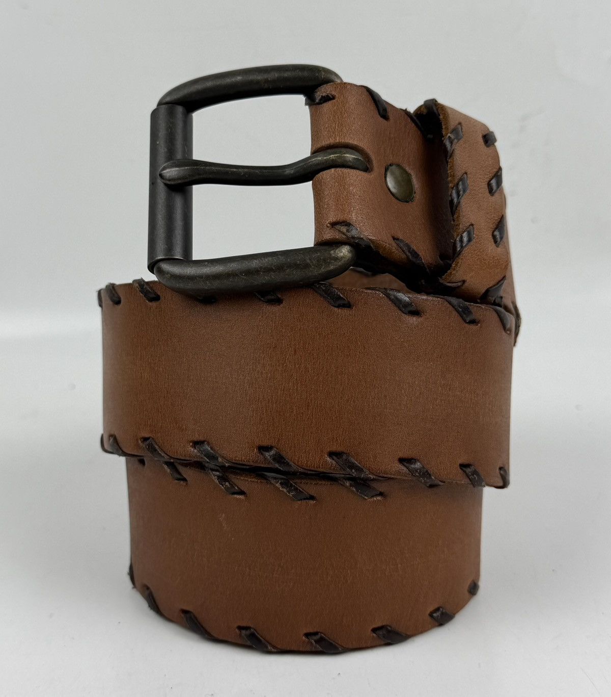 Japanese Brand rare design genuine leather belt tc50 Size 32 - 1 Thumbnail