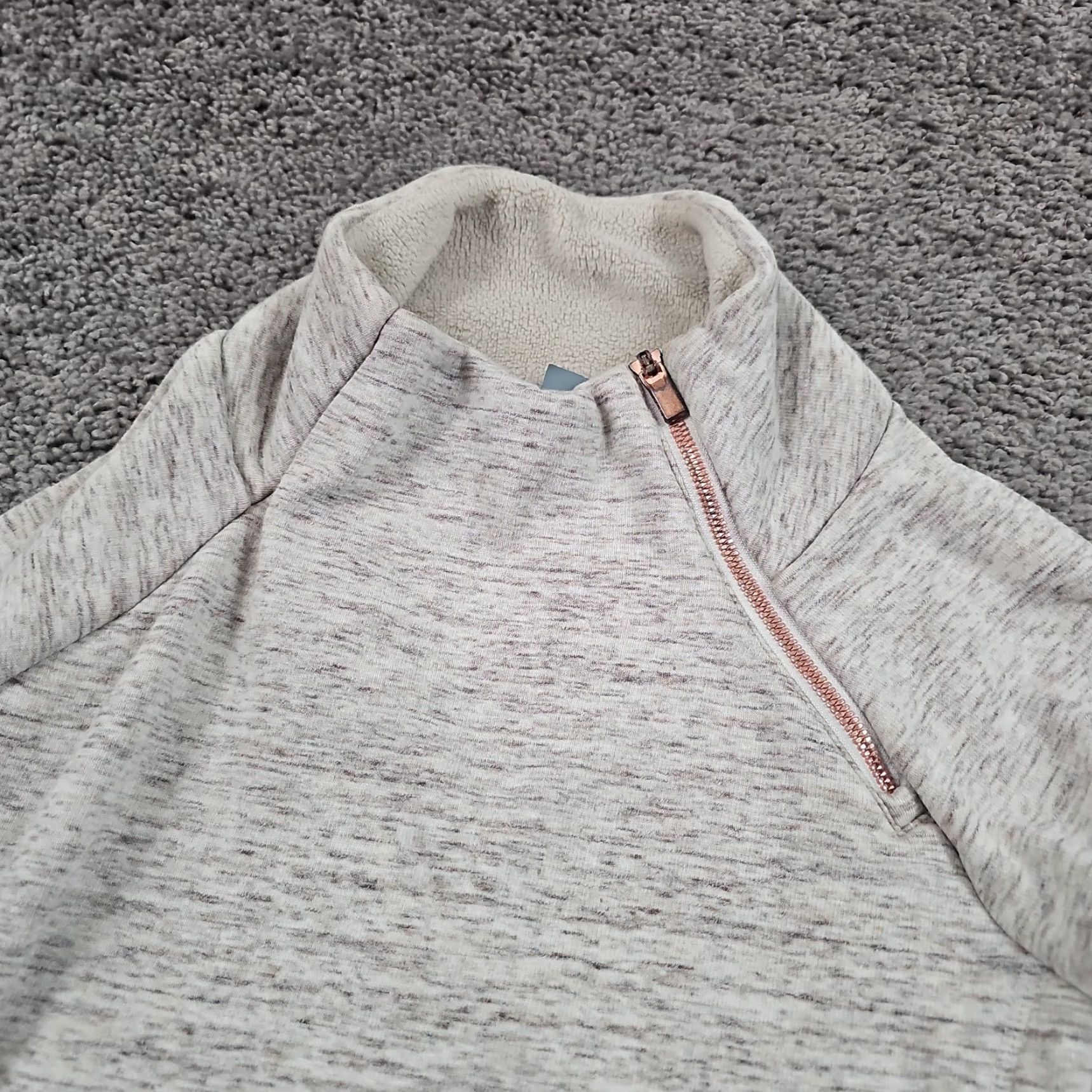 Athleta Athleta Sweater Womens 2XS Beige Knit Cozy Karma Asymmetrical Stretch Casual Size XXS / US 00 / IT 34 - 2 Thumbnail