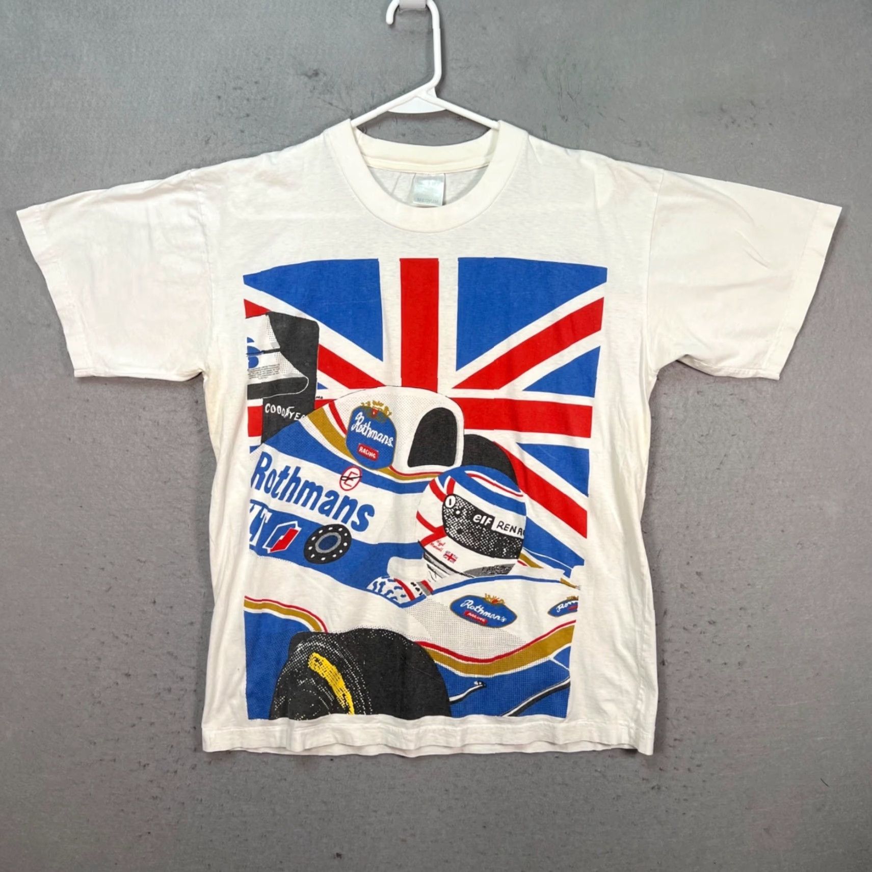 Vintage VINTAGE Nigel Mansell F1 Grand Prix 1994 Rothmans Formula 1 Racing T-Shirt M White Nike? Size US M / EU 48-50 / 2 - 2 Thumbnail
