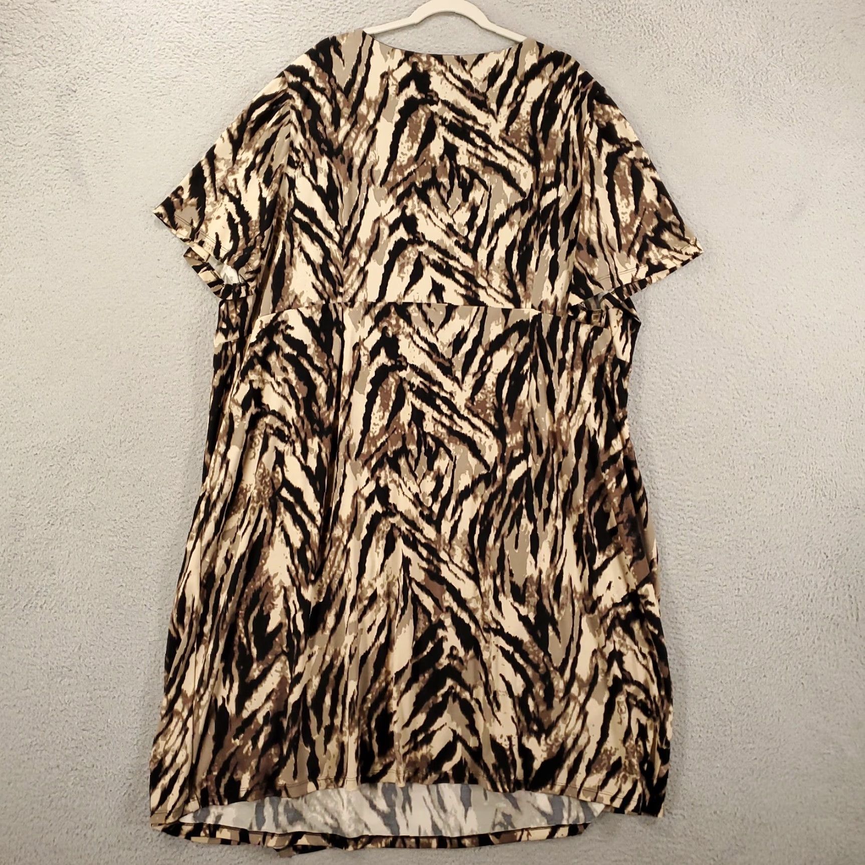 Vintage Maggie Barnes Dress Womens 34W Long Shift Animal Print Ruched Gathered Side Size XXS / US 00 / IT 34 - 7 Thumbnail