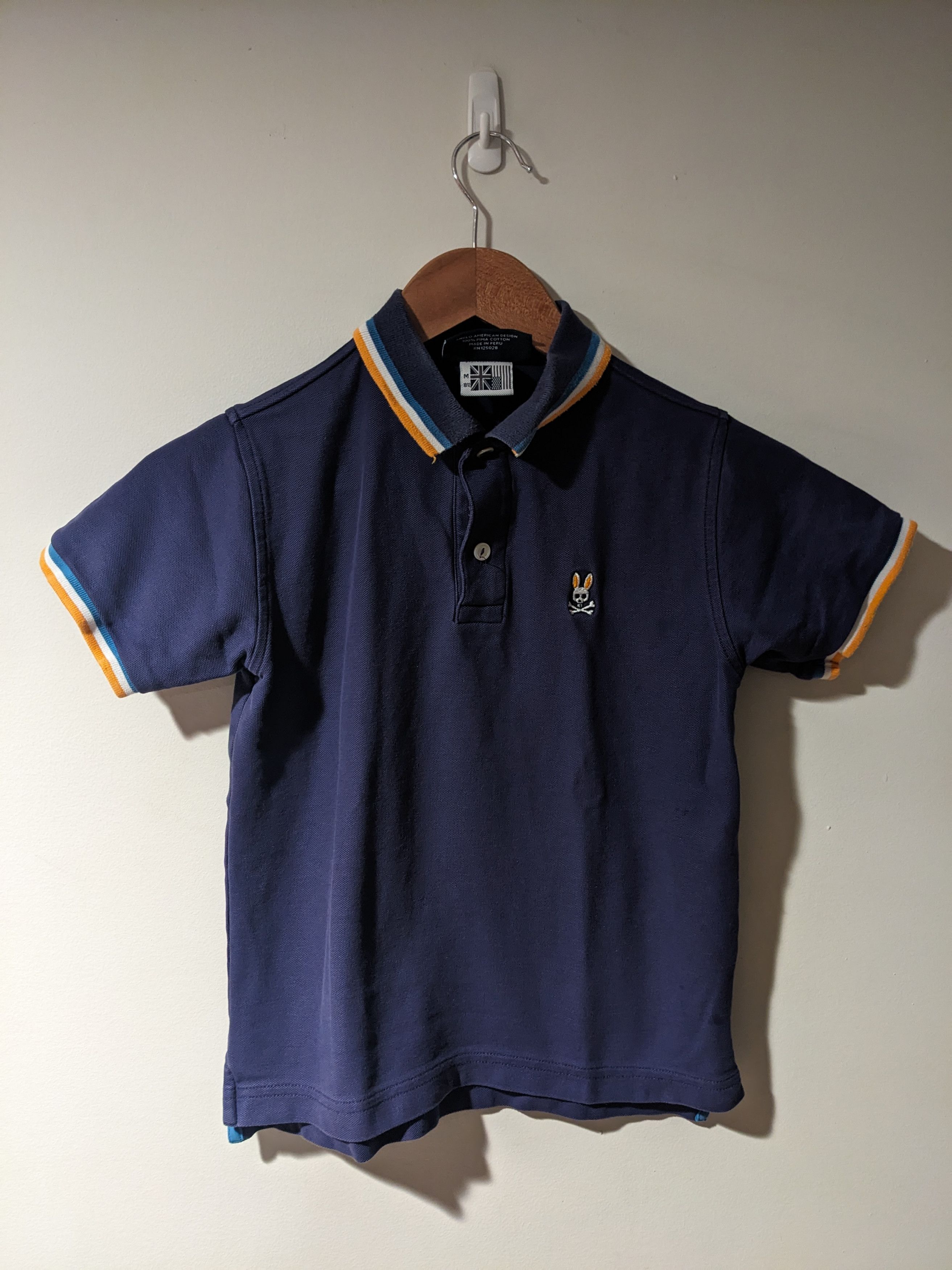 Designer × Psycho Bunny Psycho Bunny Kids Medium Purple Polo Shirt Size US M / EU 48-50 / 2 - 1 Thumbnail