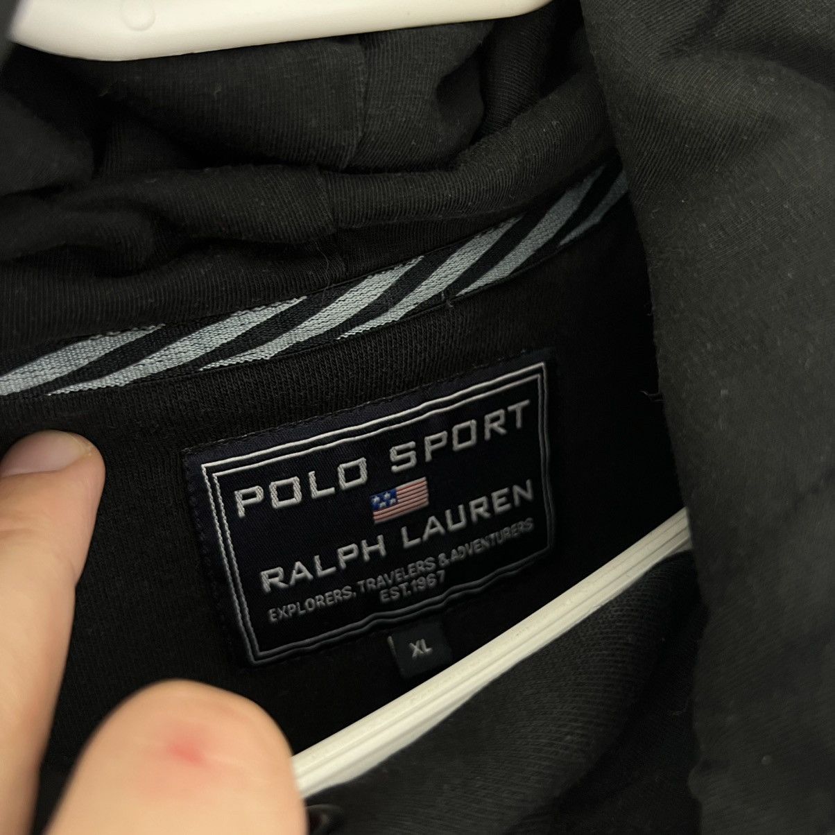 Polo Ralph Lauren Vintage Y2K Polo Ralph Lauren Big Embroidered Logo Hoodie Size US XL / EU 56 / 4 - 4 Thumbnail