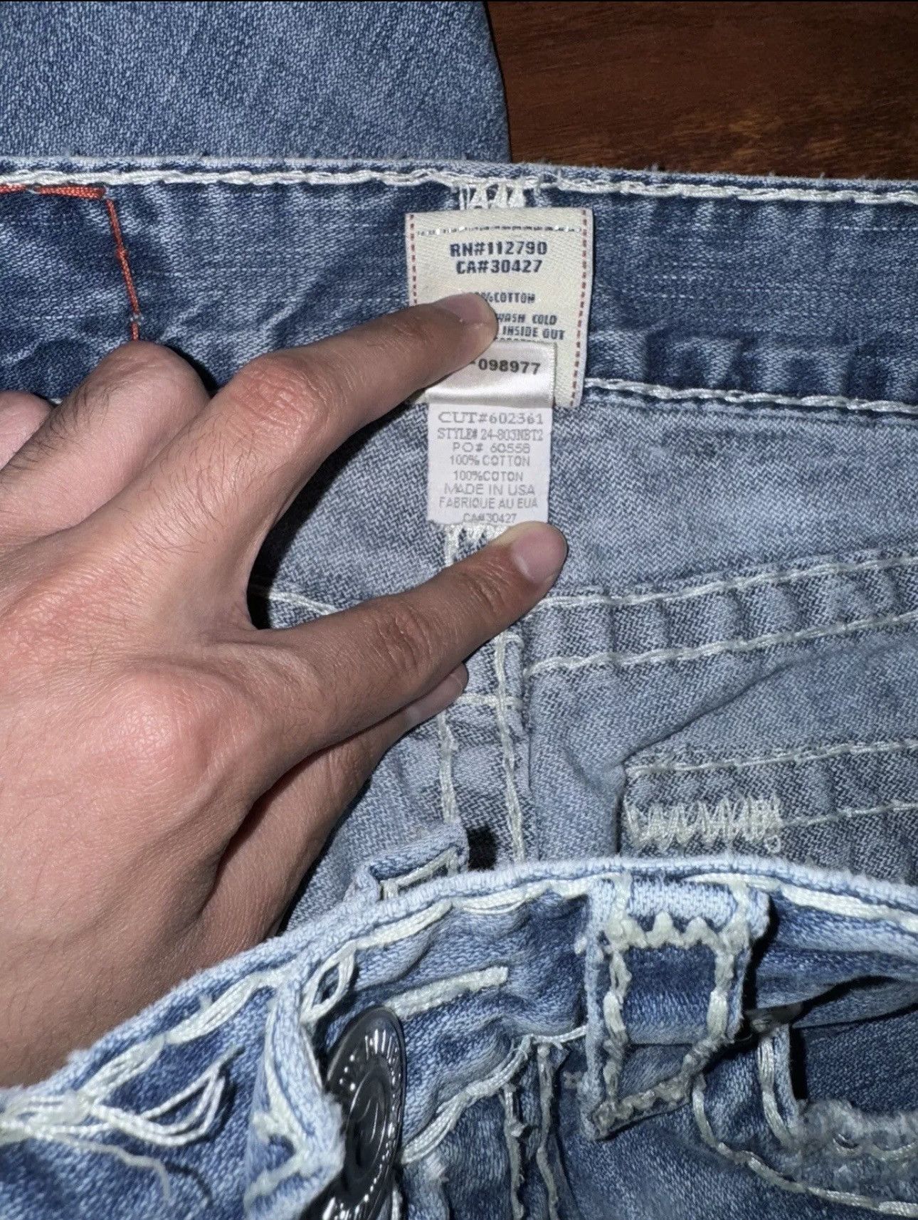 True Religion × Vintage True Religion Bootcut Thick Stitching Size US 31 - 10 Thumbnail