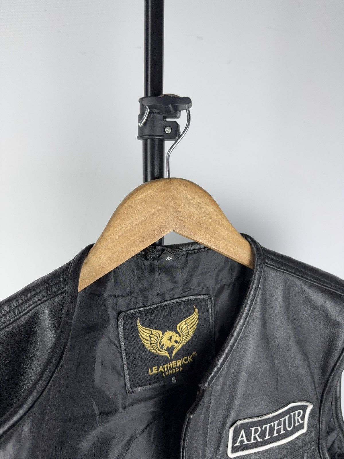 Vintage Real LEATHERICK Leather Biker Moto Racing Vest Skull Patch Size US S / EU 44-46 / 1 - 6 Thumbnail