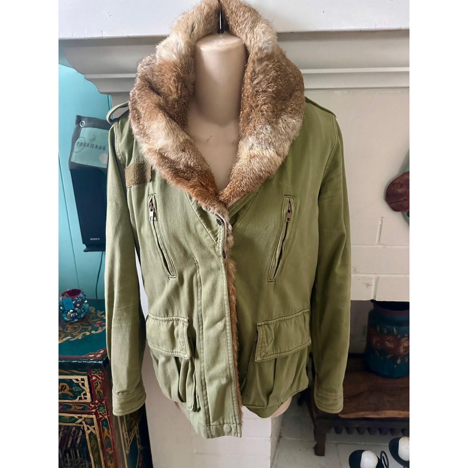 Other VINTAGE JAPANESE ARMY UTILITY JACKET FUR & SHEARLING LINED Size S / US 4 / IT 40 - 3 Thumbnail