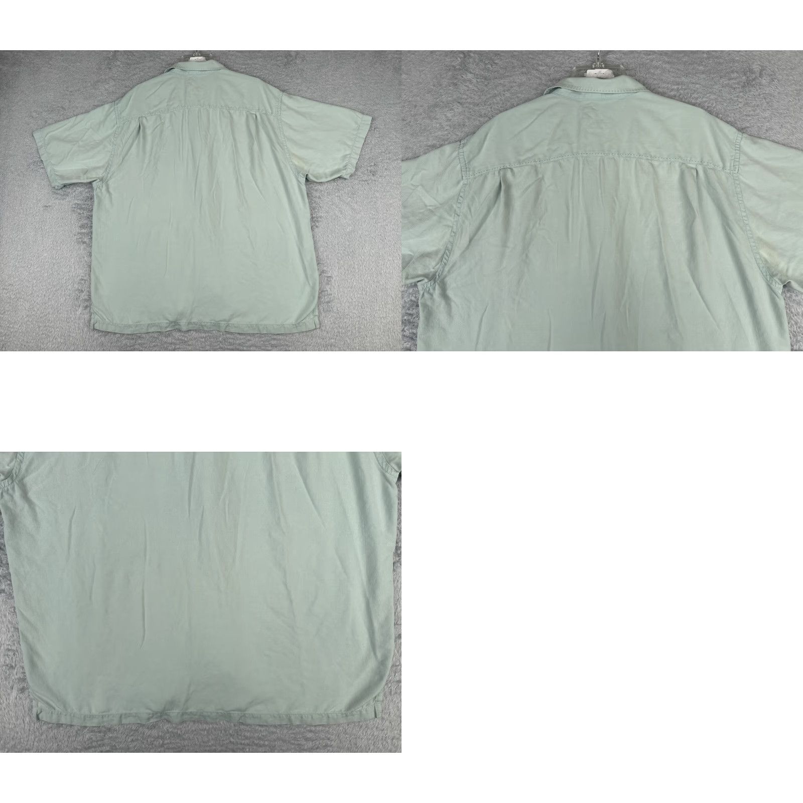 Tommy Bahama Tommy Bahama Shirt Men Extra Large Teal Solid Button Up Silk Read Me 100% Silk Read Me Size US L / EU 52-54 / 3 - 9 Thumbnail