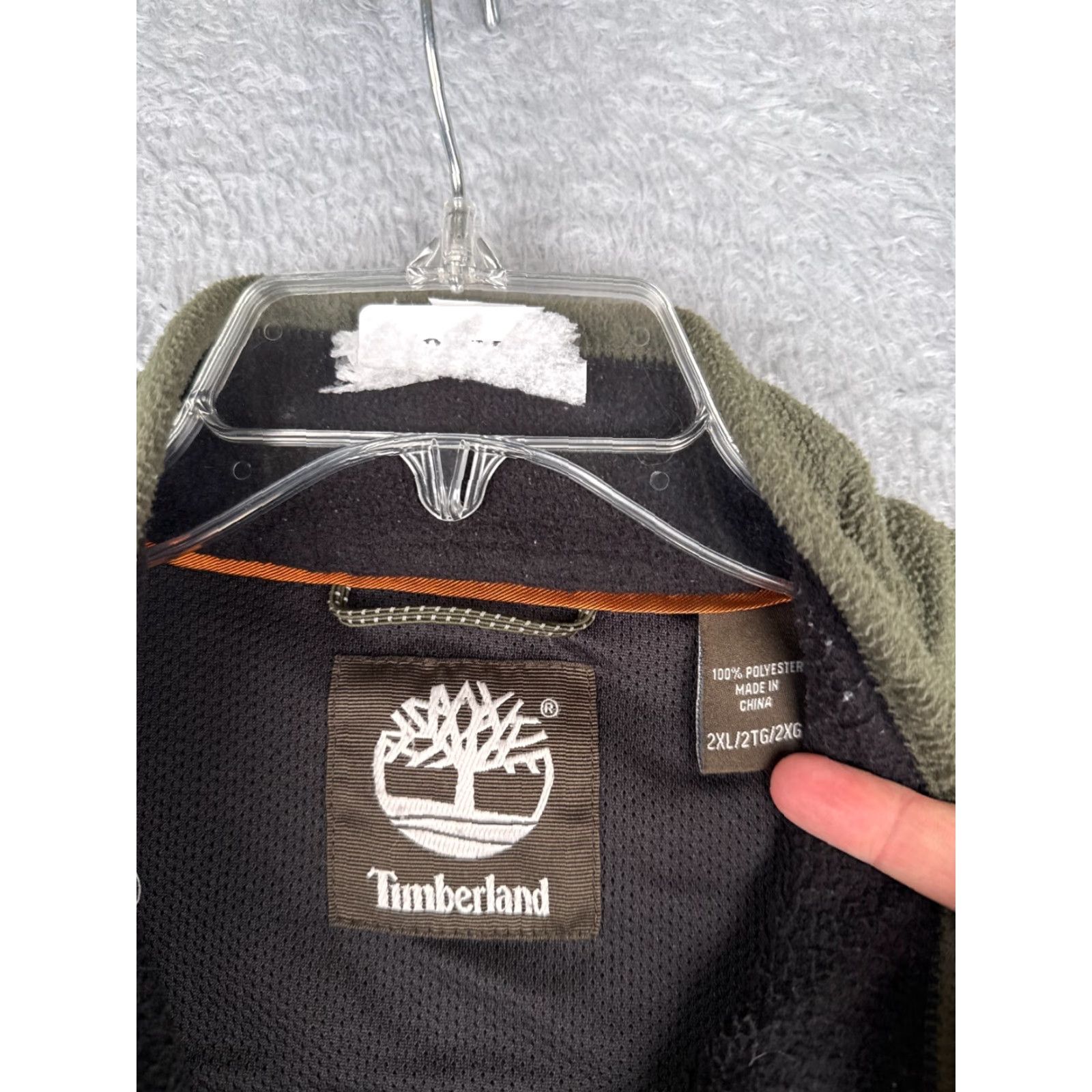 Timberland Timberland Jacket Men 2XL Green Full Zip Mock Neck 100% Polyester Windbreaker Lined Pocket Logo 80s? Size US XXL / EU 58 / 5 - 7 Thumbnail