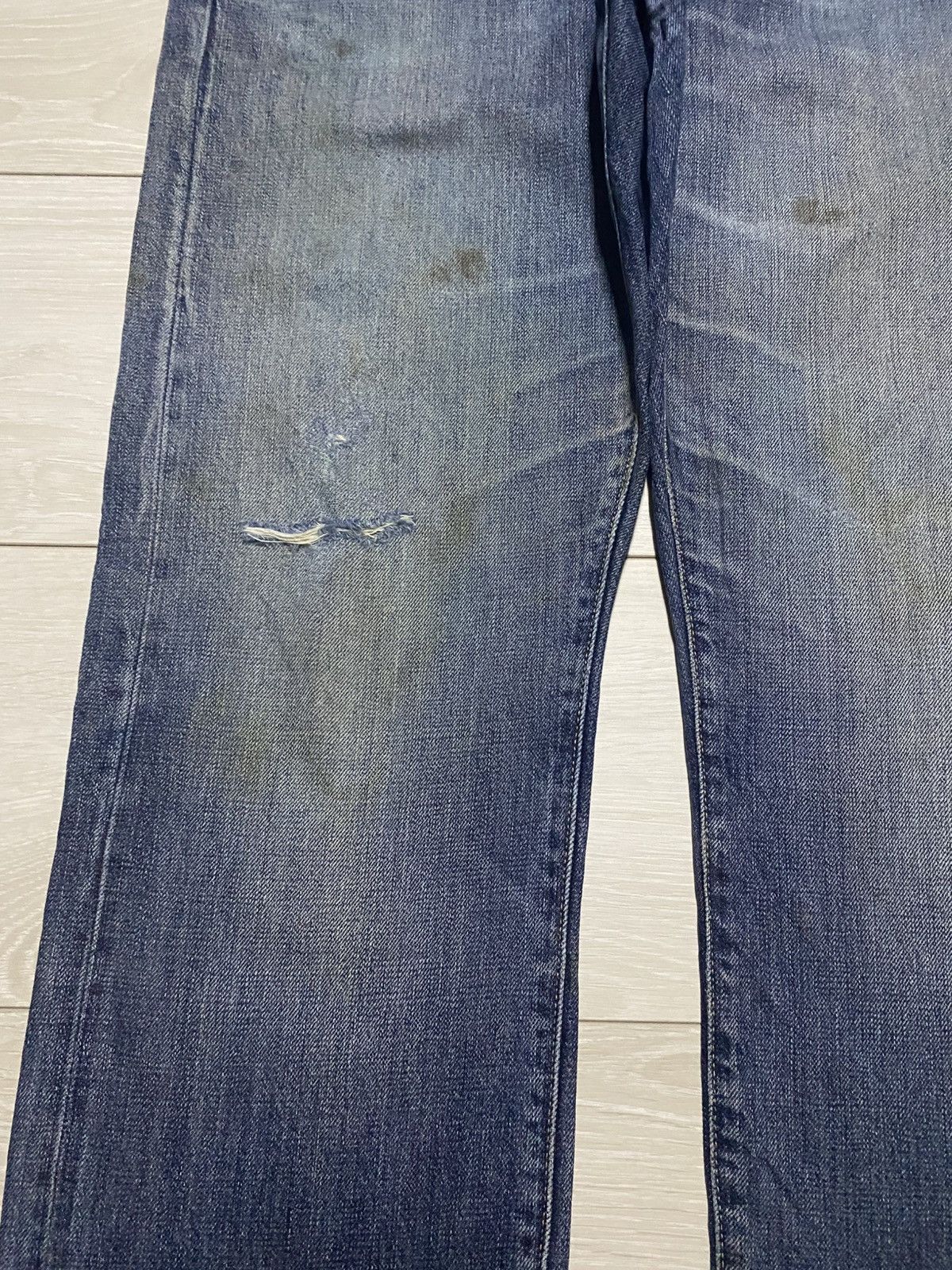 Japanese Brand Vintage Uniqlo Grunge Selvedge Distressed Jeans Size US 36 / EU 52 - 7 Thumbnail