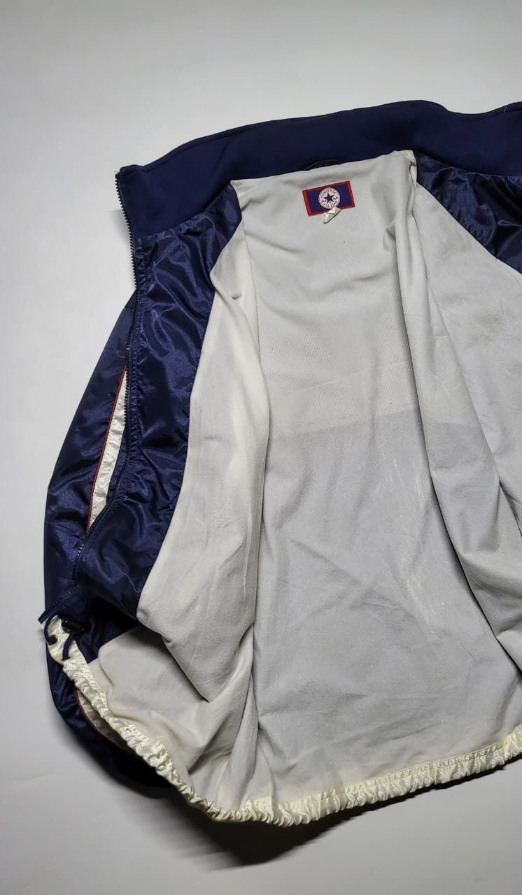 Converse × Vintage Converse navy metallic biglogo Windbreaker Jacket Size US L / EU 52-54 / 3 - 7 Thumbnail