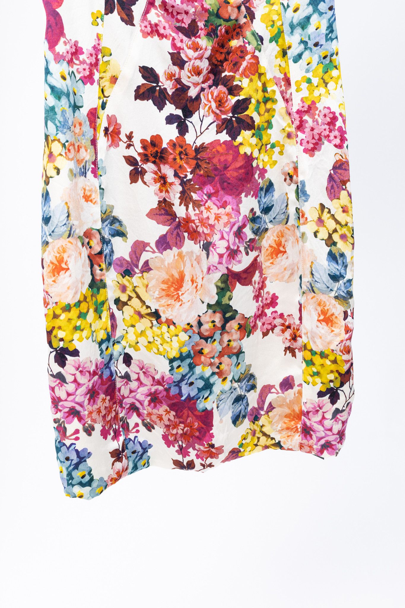 Dolce & Gabbana D&G Dolce & Gabbana SS/11 White Floral Silk-Satin Mini Dress Size S / US 4 / IT 40 - 6 Thumbnail