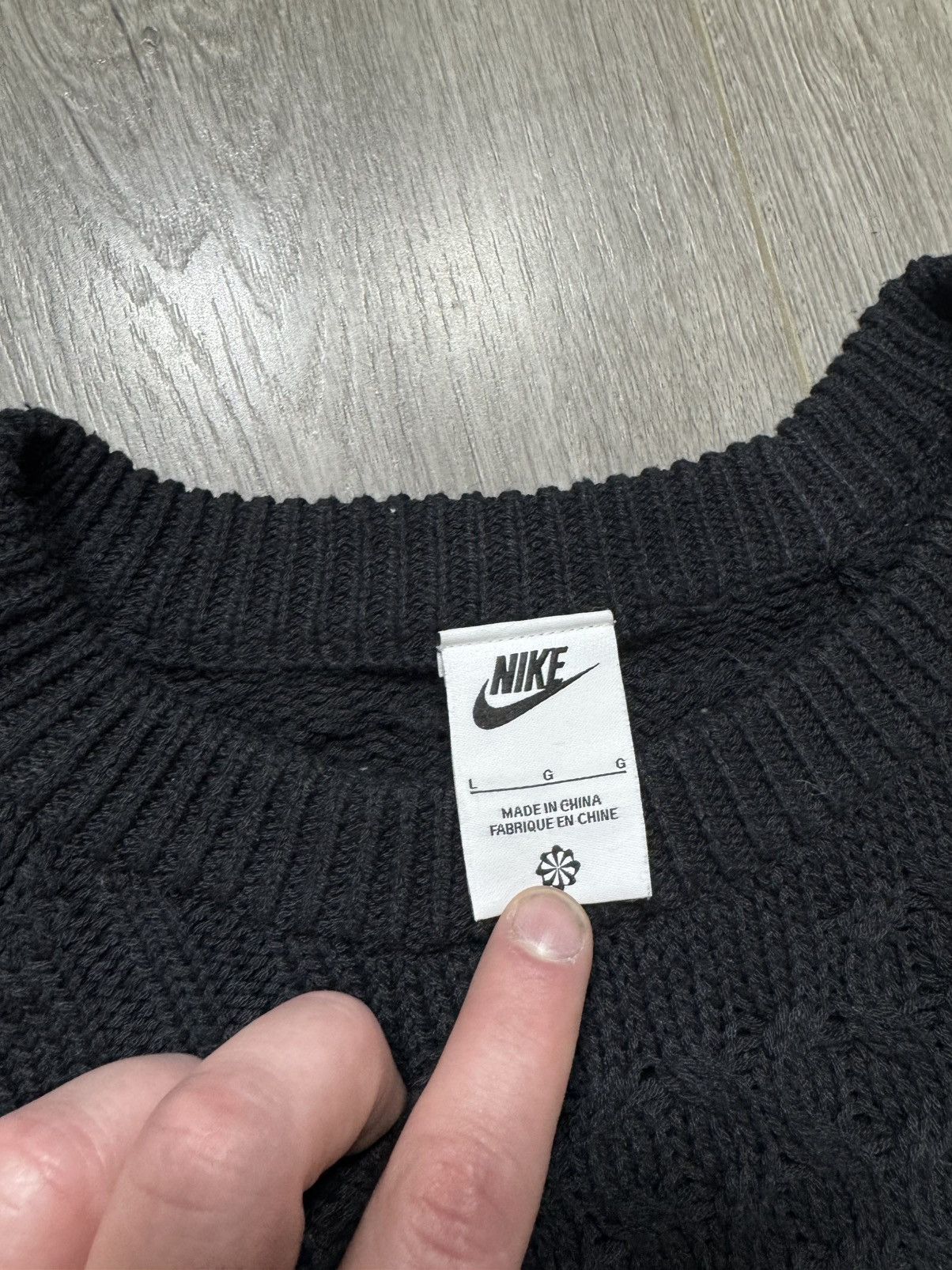 Nike Nike Sportswear Men's Cable Knit Swoosh Sweater Size US L / EU 52-54 / 3 - 4 Thumbnail