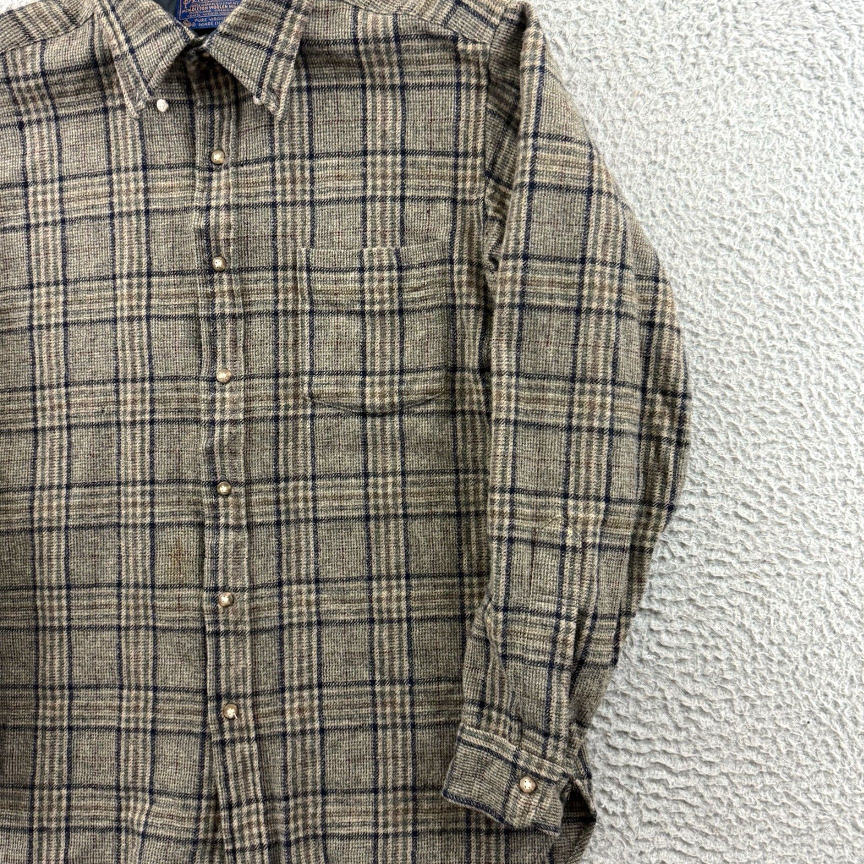 Pendleton VINTAGE Pendleton Shirt Mens Medium Brown Country Traditionals Wool Button Up Size US M / EU 48-50 / 2 - 5 Thumbnail
