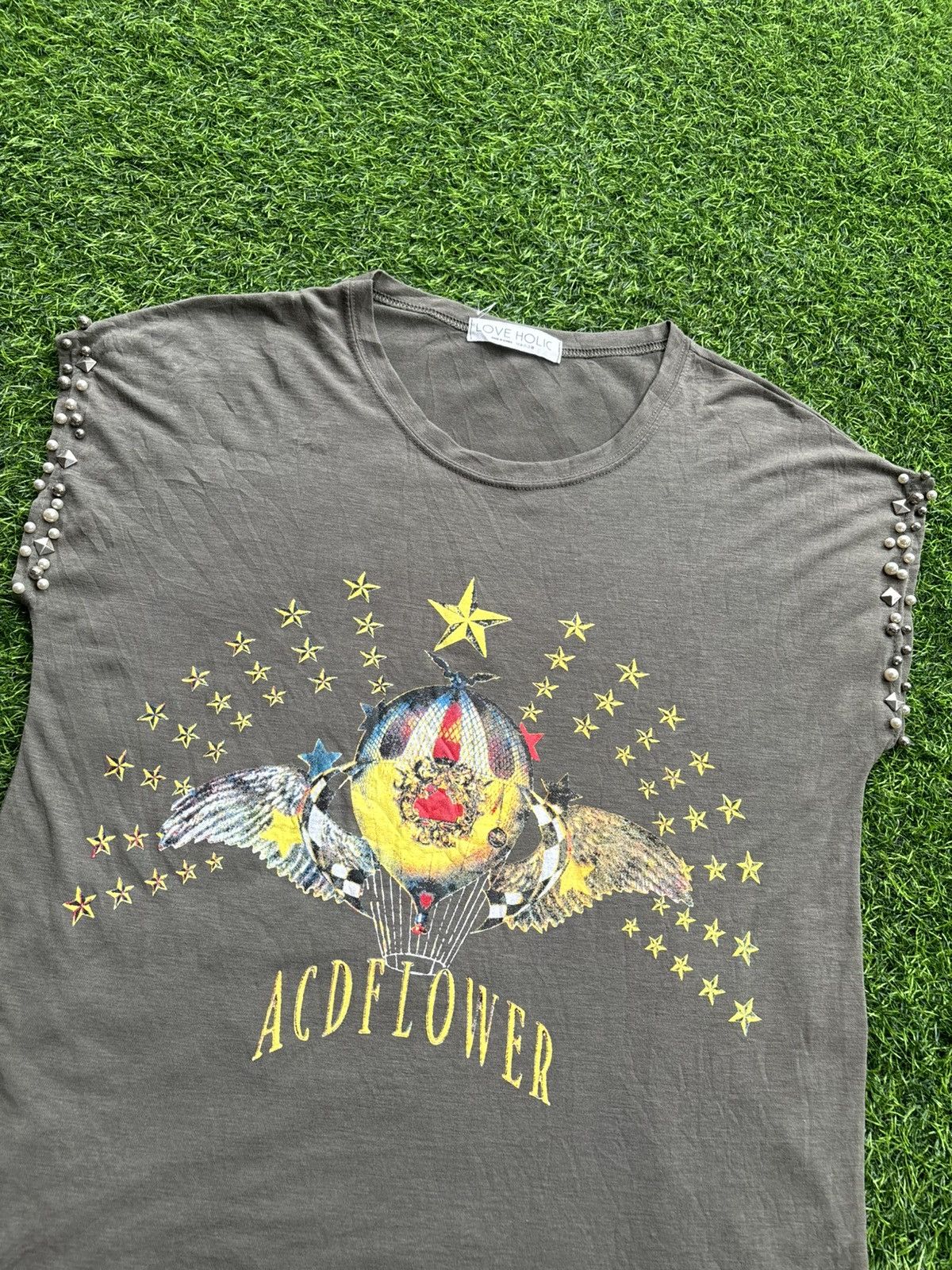 Hysteric Glamour Y2k Acdflower Studded Ifsix Punk Style Tshirt Size US L / EU 52-54 / 3 - 3 Thumbnail