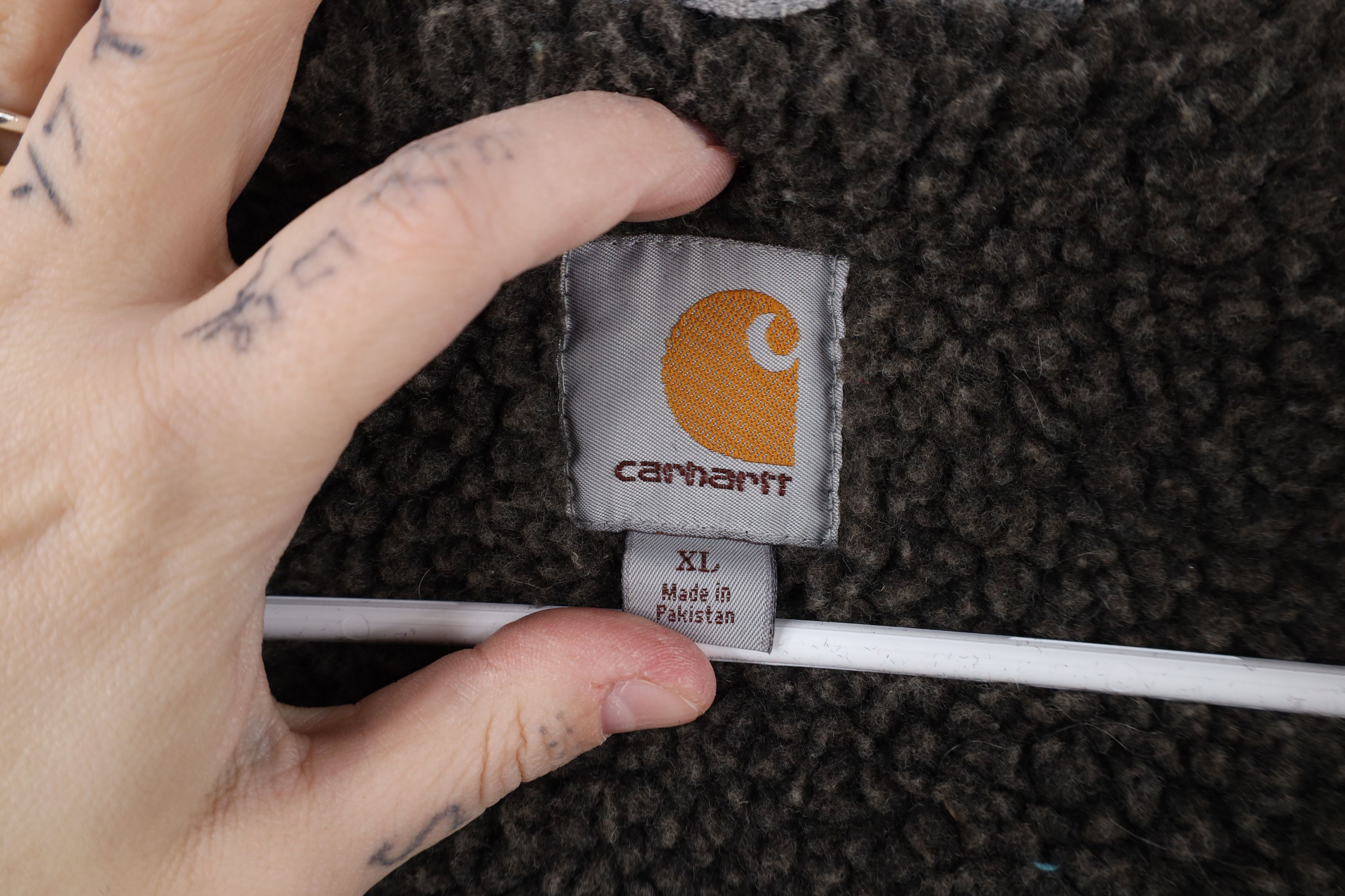 Carhartt × Vintage Vintage Y2K Carhartt Fleece Lined Hoodie Sweatshirt Jacket Size US XL / EU 56 / 4 - 11 Thumbnail