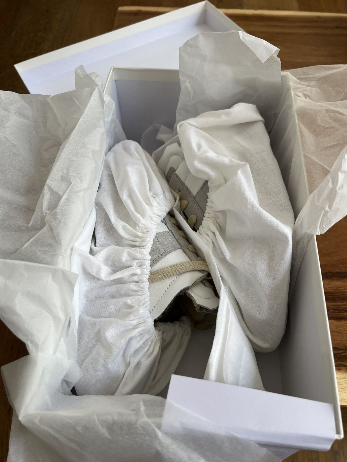 Maison Margiela Maison Margiela Replica leather sneakers 36/5 White Grey Size US 6.5 / IT 36.5 - 14 Thumbnail