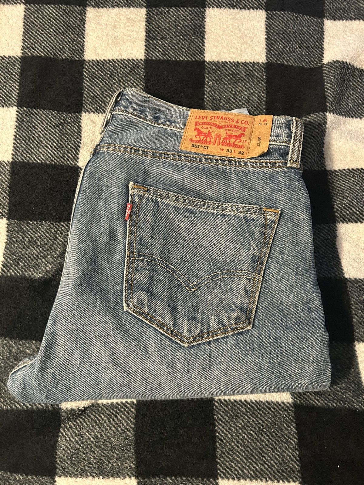 Levi's Levi’s 501CT Light Wash Denim Size US 33 - 2 Thumbnail