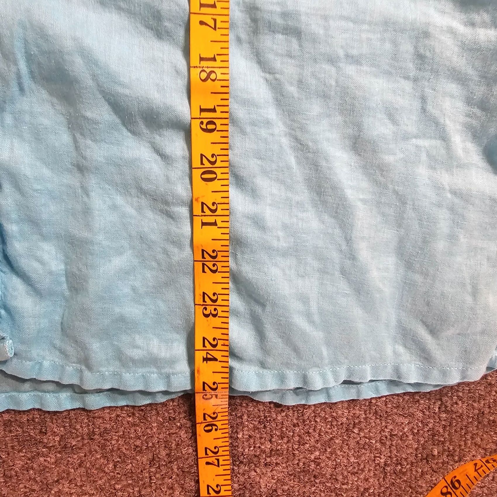 Alife Focus Casual Life Top Shirt Womens XL Blue Linen Button 3/4 Sleeve Casual Career Size XL / US 12-14 / IT 48-50 - 6 Thumbnail