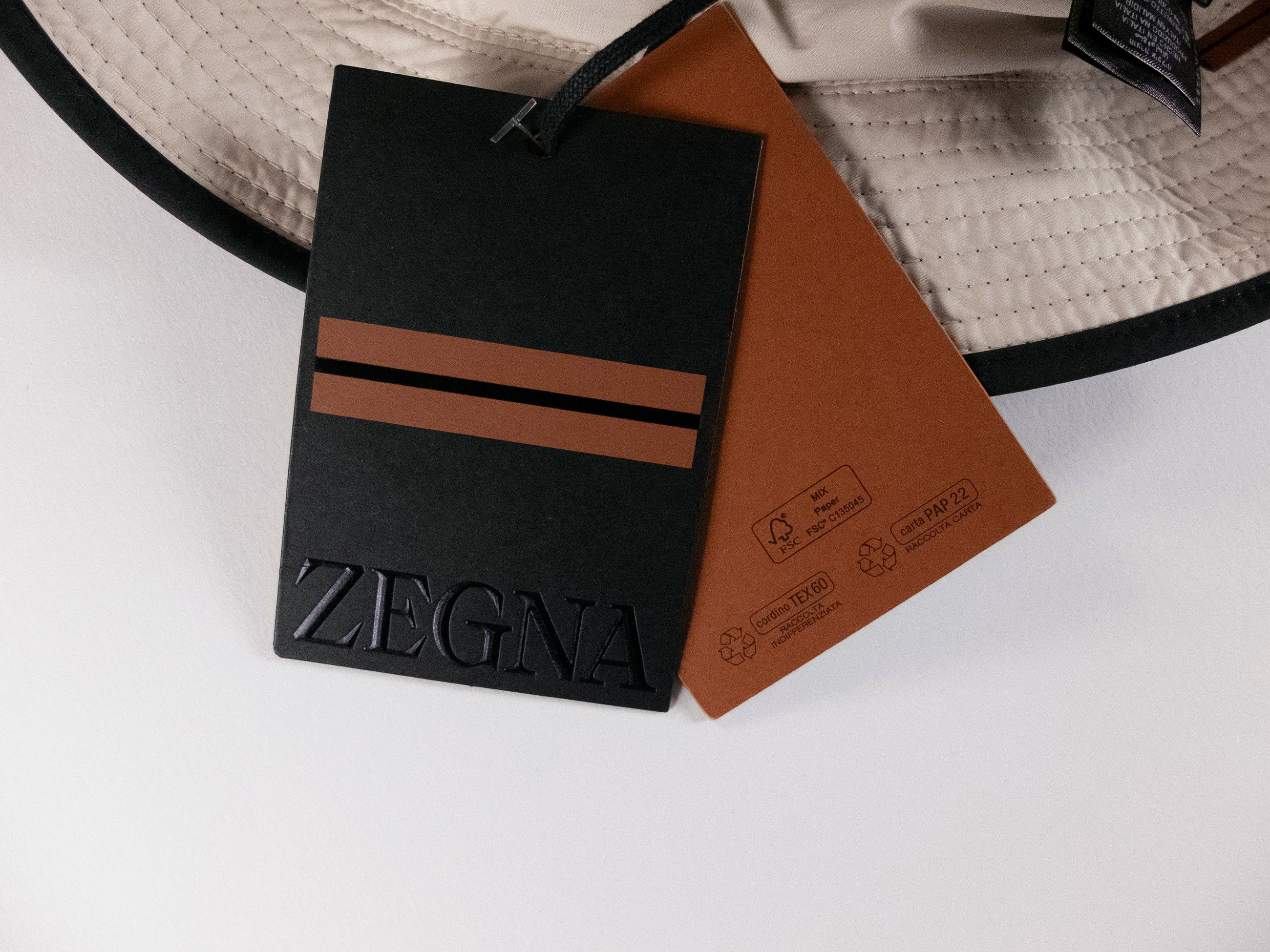 Ermenegildo Zegna ERMENEGILDO ZEGNA black logo embroidered nylon bucket hat Size ONE SIZE - 7 Thumbnail